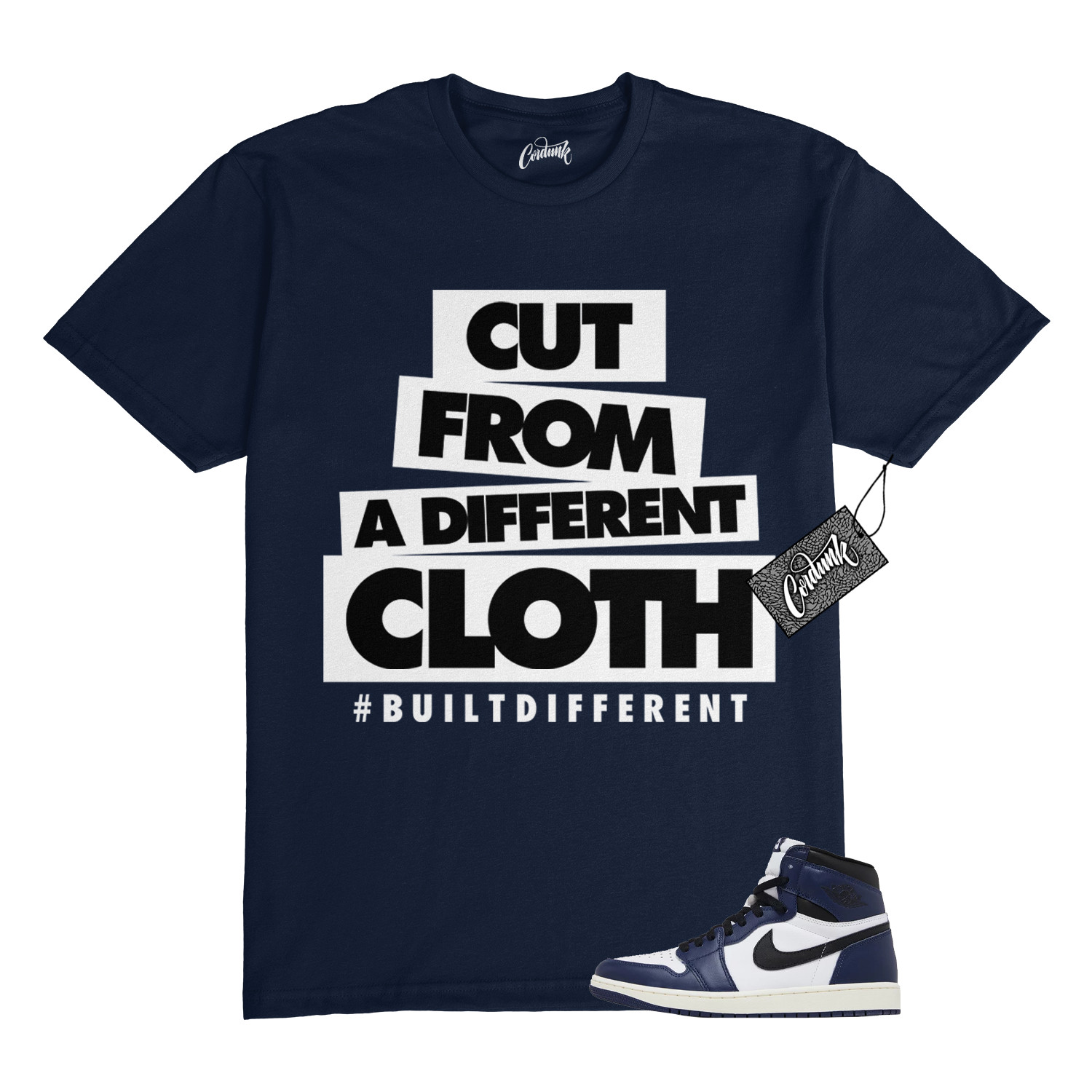 1 Midnight Navy Black White Sail Retro High OG T Shirt to Match CLOTH Jordan