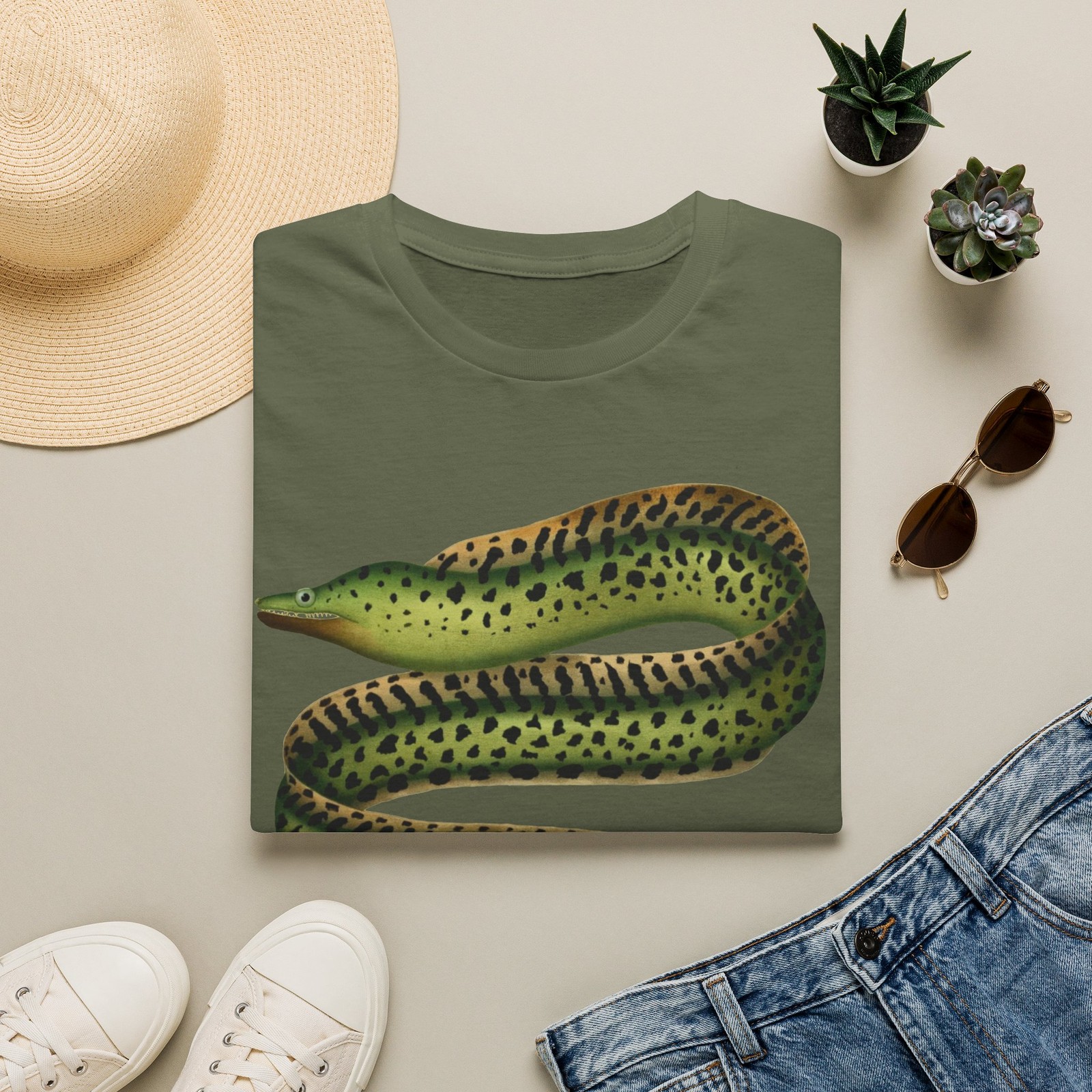 Moray Eel T-Shirt | Victorian Natural History Fish | Ocean Wildlife Marine Gift