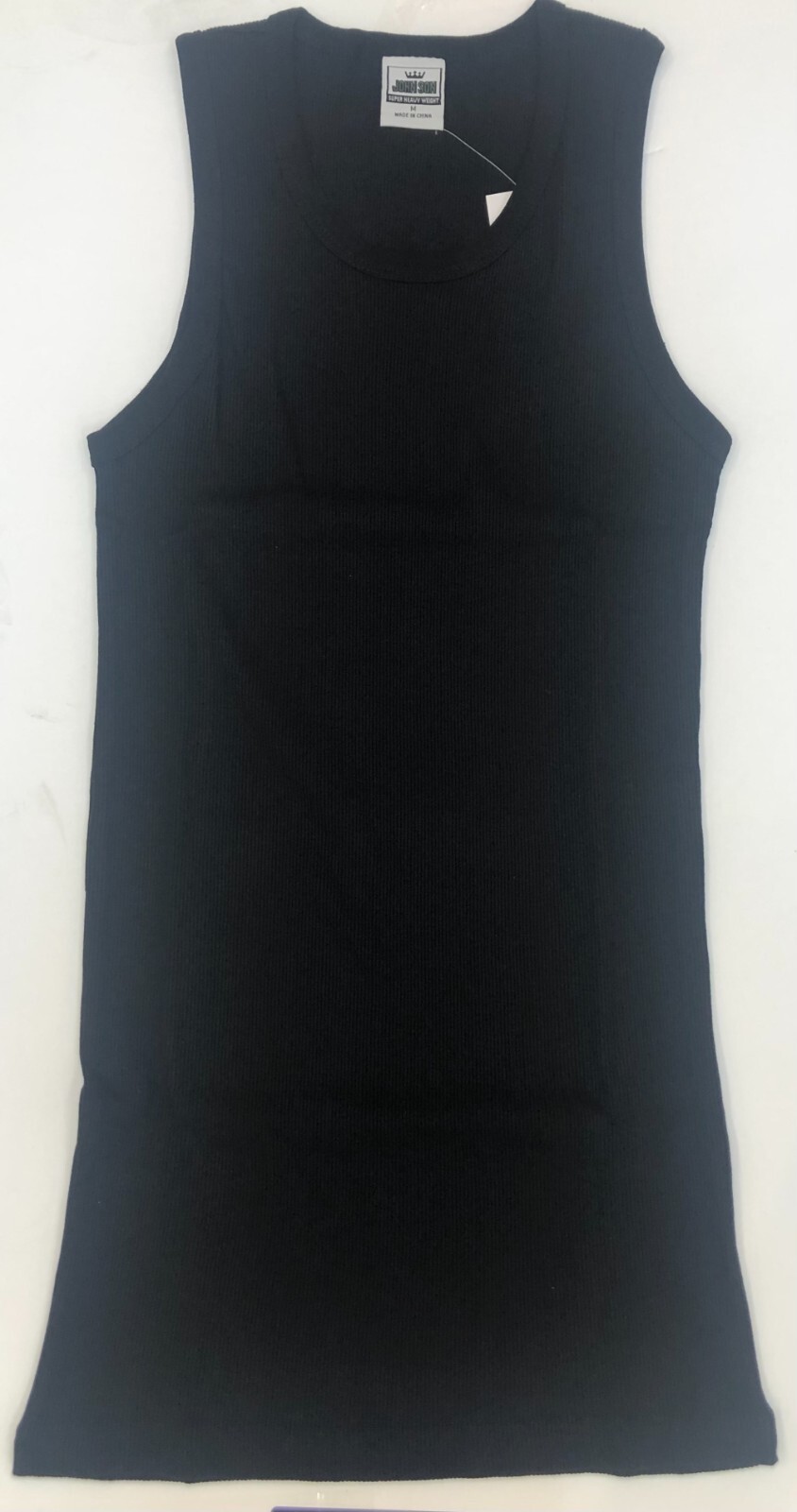Plain Men’s Round Tank Top [JOHN SON] Muscle Shirt Super Heavy Weight [ M-3XL ]
