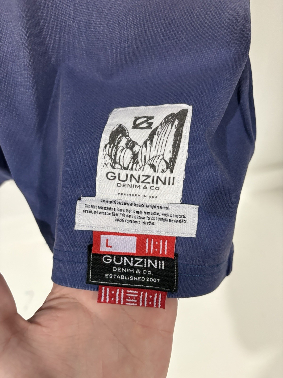 GunzinII Men’s Graphic Print Crew Neck Short Sleeve T-Shirt L Purple GZ564