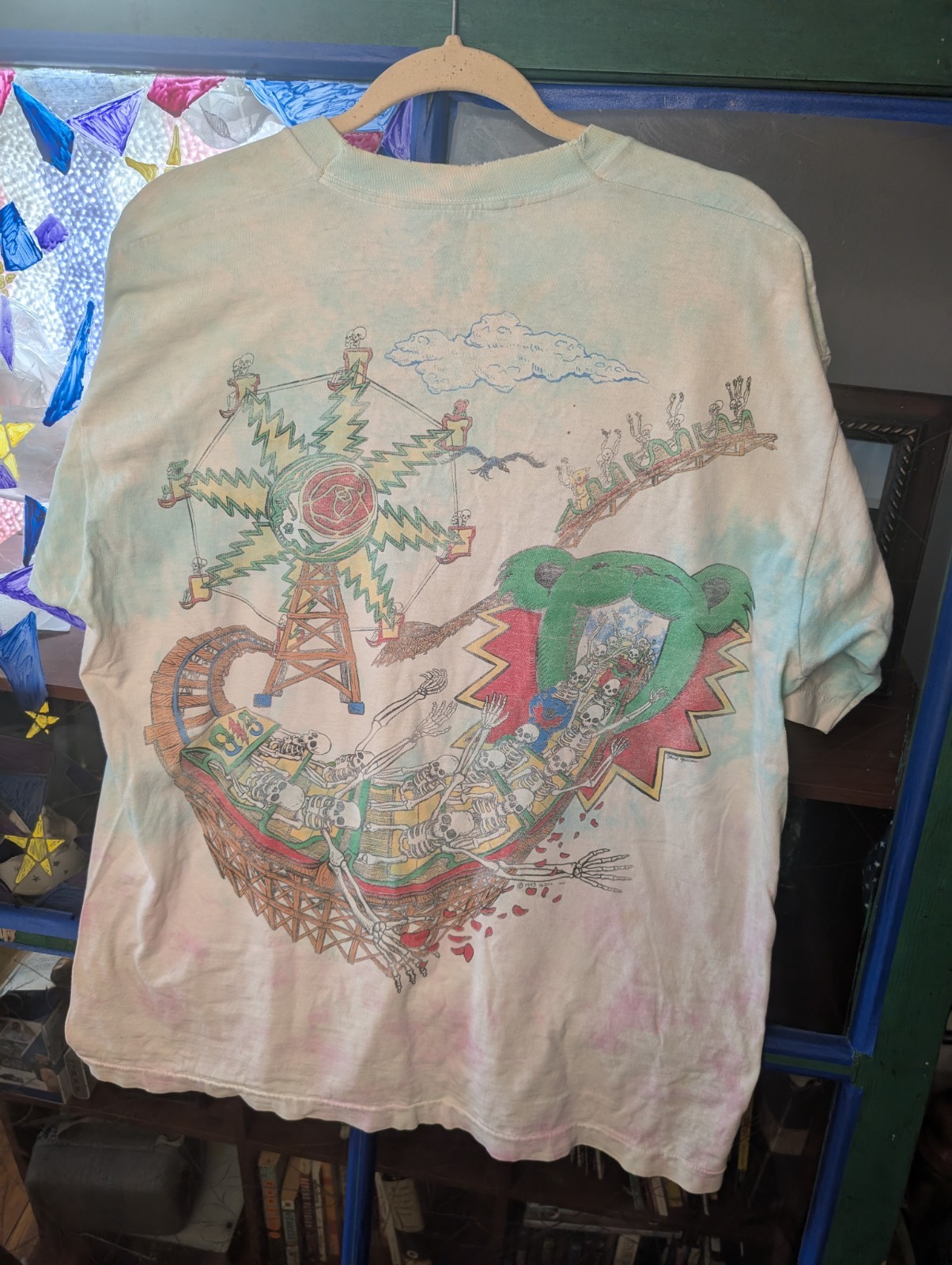 Liquid Blue Grateful Dead Vintage Tie-Dye Double-Sided Jersey Tee 2XL