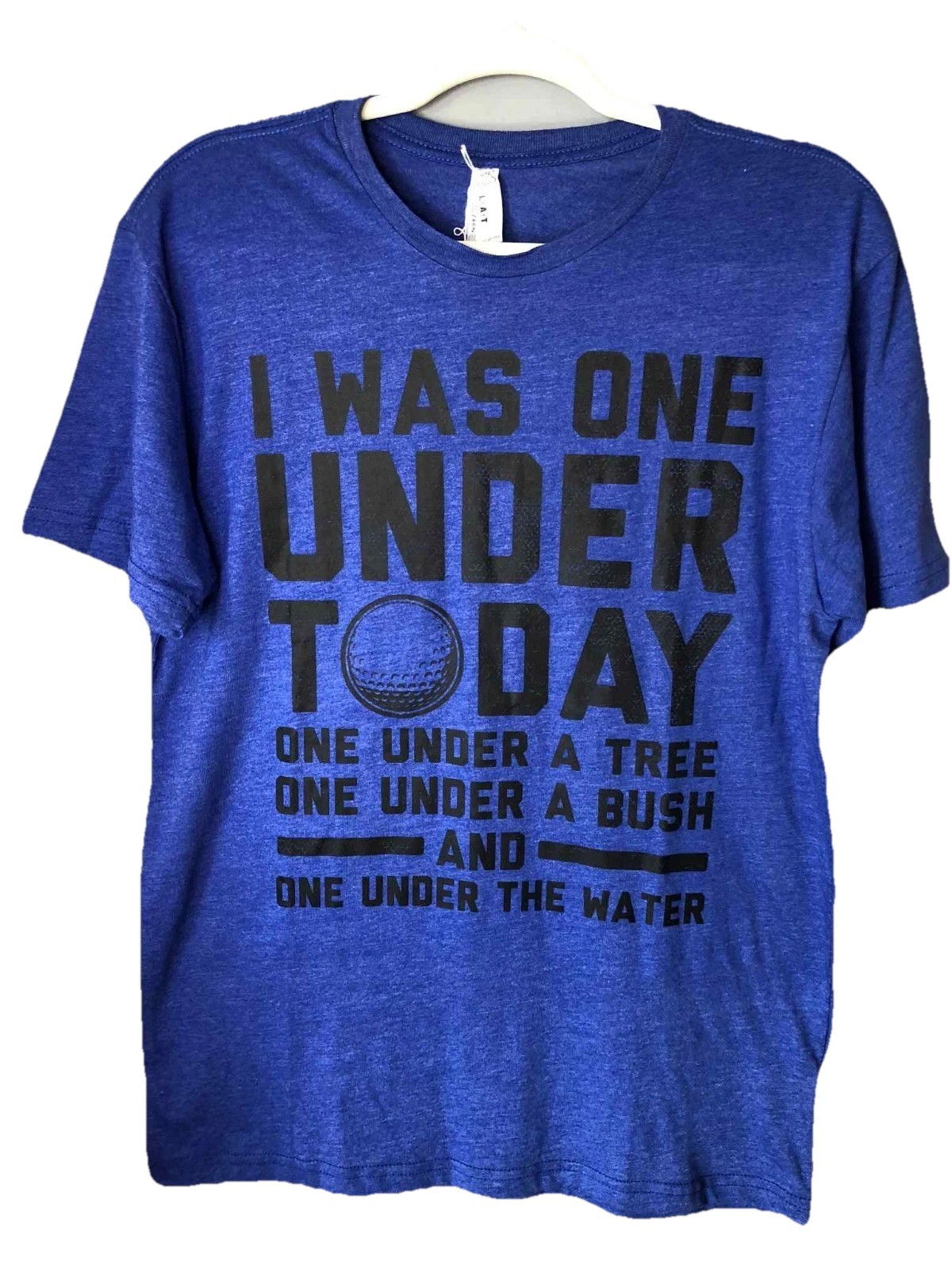 A Bad Day at Golf Funny Tshirt sz M Mens Blue Good Sense Of Humor