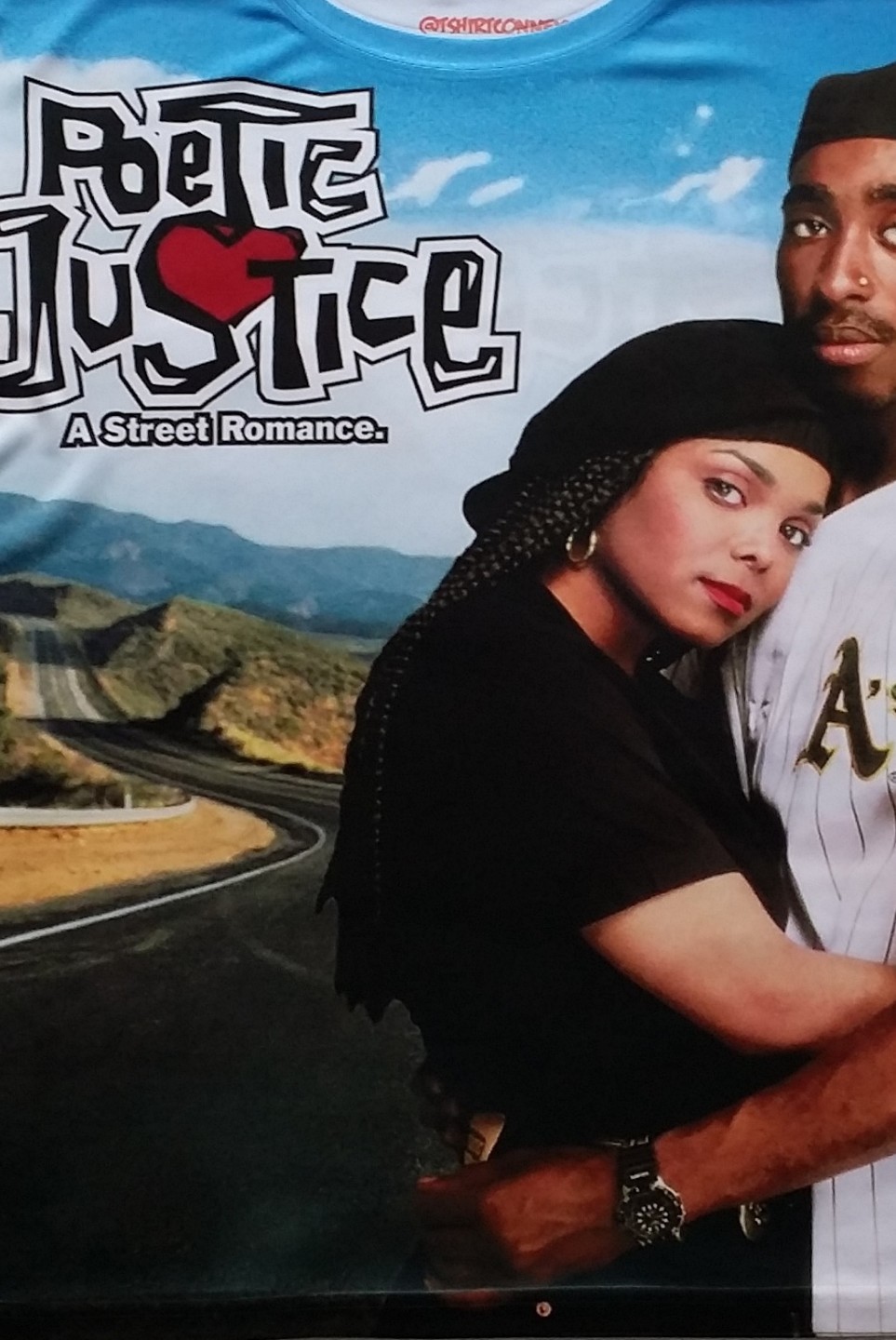 Poetic Justice Sublimated T Shirt hip hop movie 90s legend pac janet