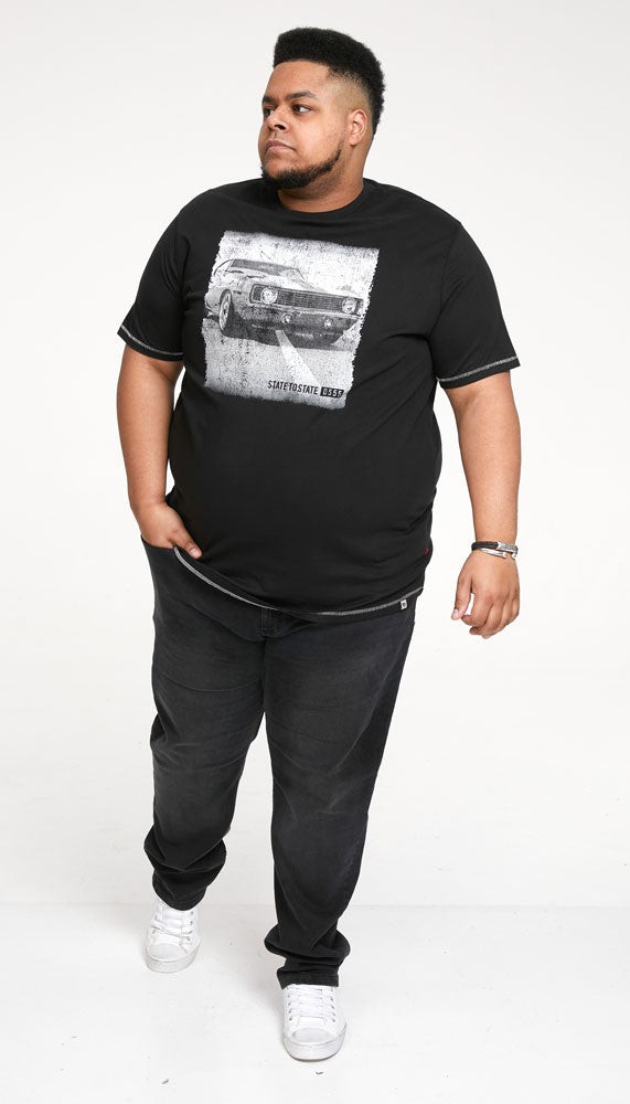 D555 Comfortable Men’s Quality Fashion Short Sleeve T-shirt with Round Neck