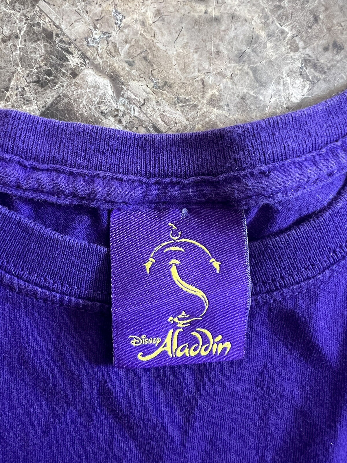 official Disney’s Aladdin Purple & Gold Logo T-shirt adult size Large