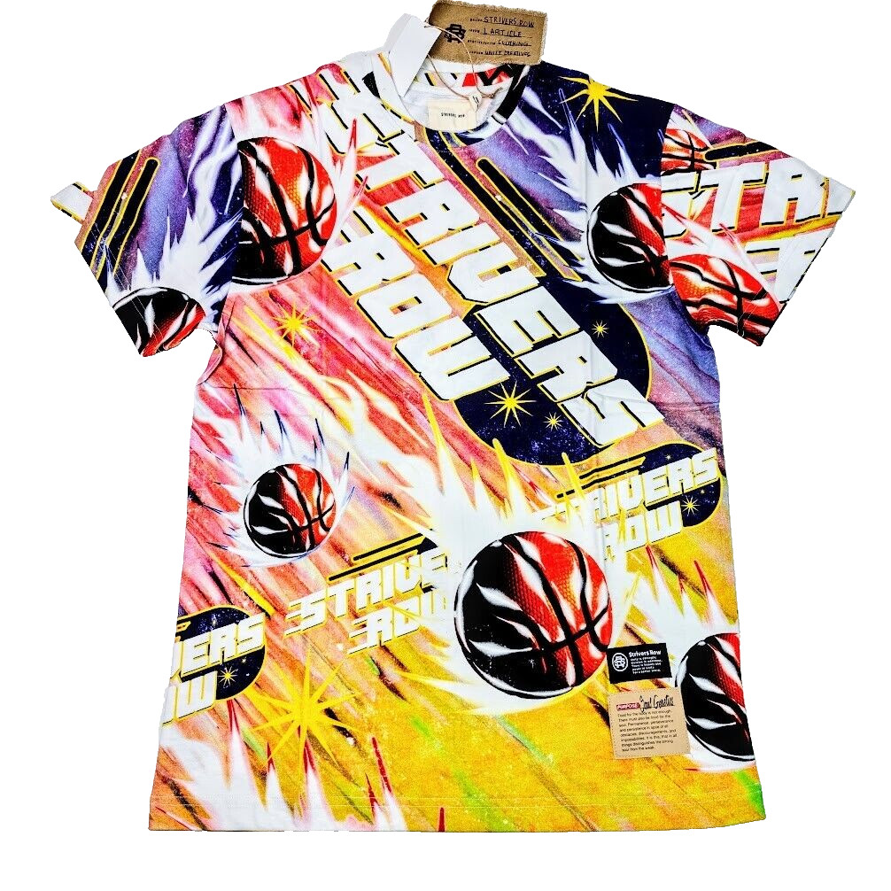 Strivers Row Soul Meteor T-Shirt Men’s XL Purple Yellow Orange Basketball NWT
