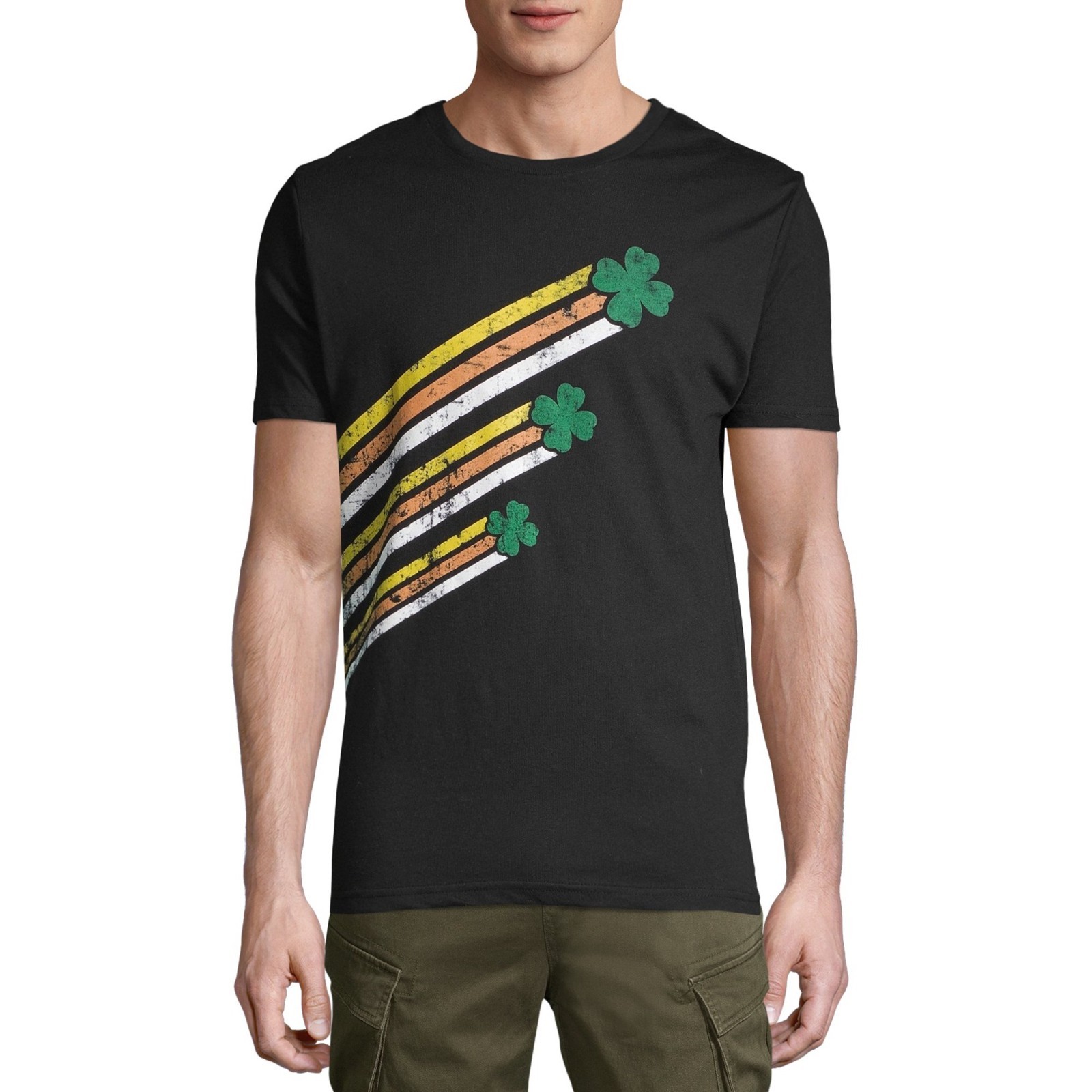 Way To Celebrate Men’s St Patrick’s Day ” Racing Slant” Black Tee Size L (42-44)