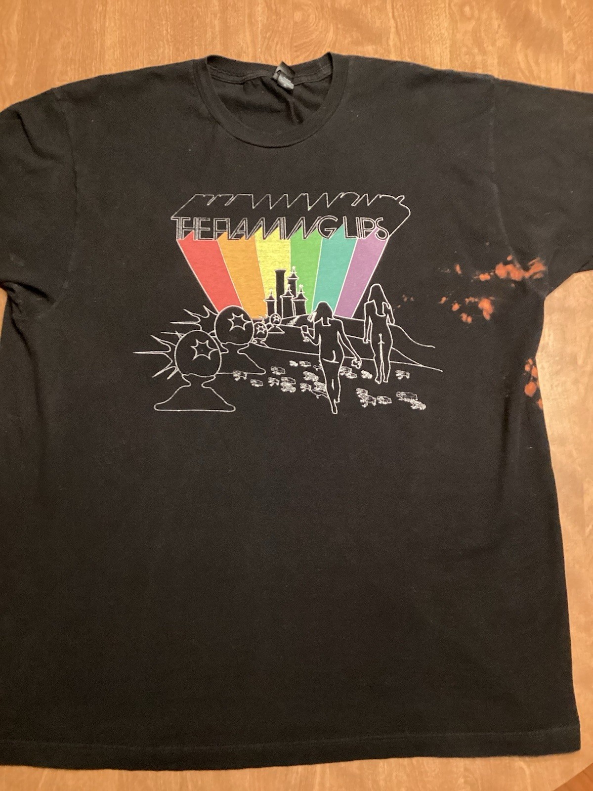 Flaming Lips 2017 There Should Be Unicorns Tour Shirt Size XL Black 2 Sided