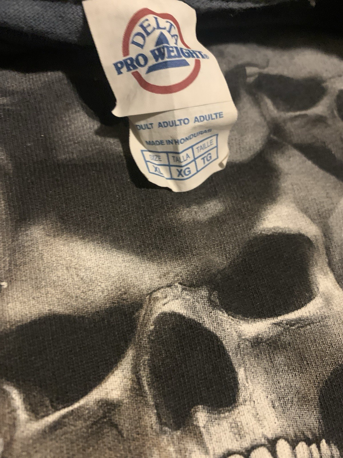 Delta Pro Weight T-Shirt Size XL Skull Tee Pullover Short Sleeve