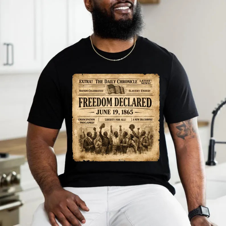 Juneteenth Freedom Declared 1865 Shirt, Vintage Black History Tee