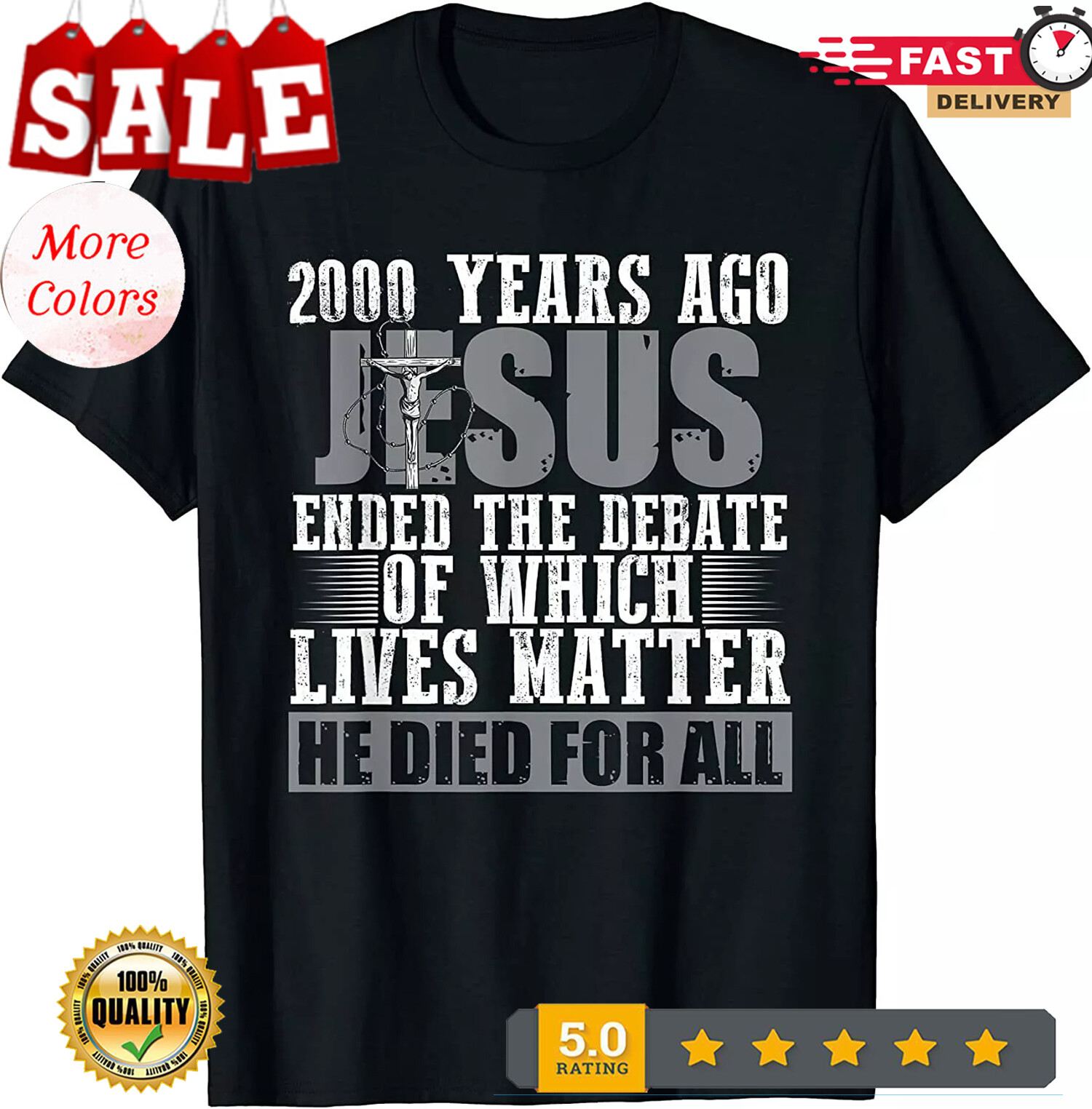 2025/NEW LIMITED 2000 Years Ago Jesus Ended the Debate Believe T-Shirt – MADE IN