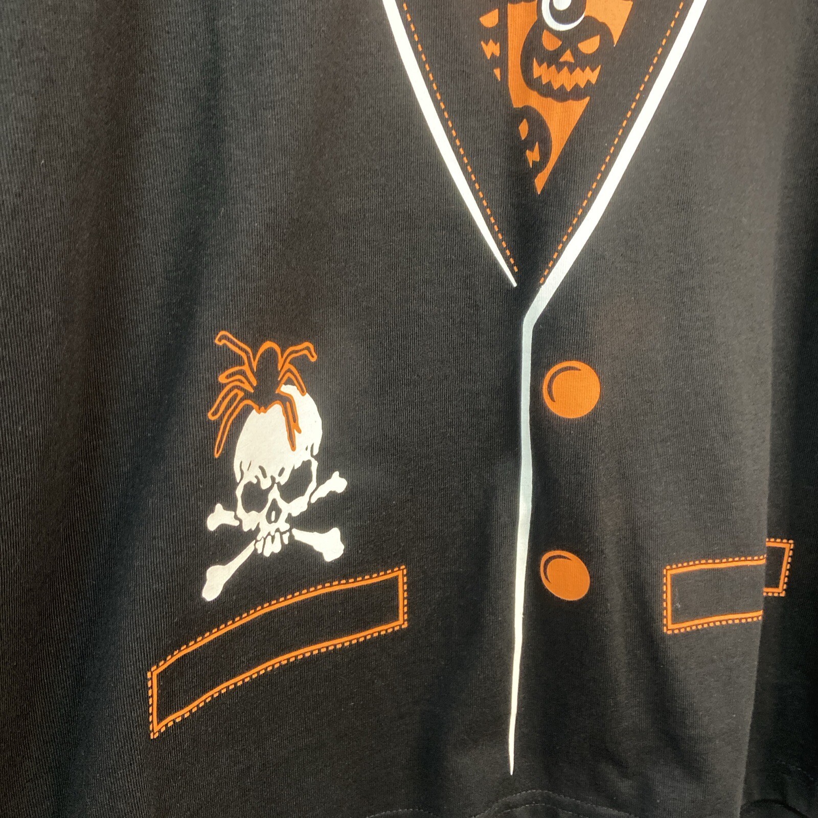 NEW Denim & Flower Skeleton Tuxedo Mens M Long Sleeve Shirt Spider Halloween