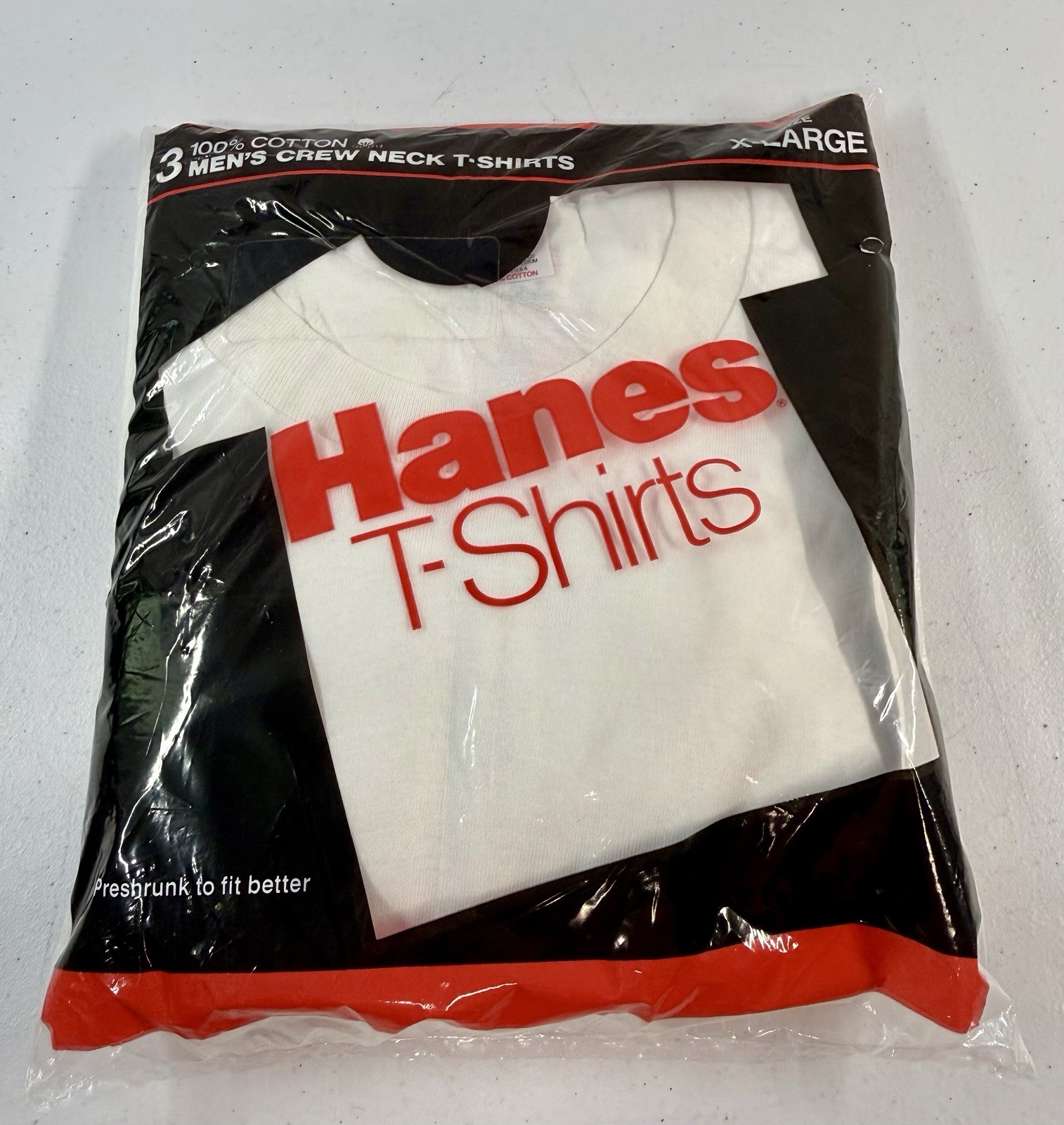 1987 Vintage 3-Pack Hanes T-Shirts Men’s XL White Crewneck Single Stitch NEW!
