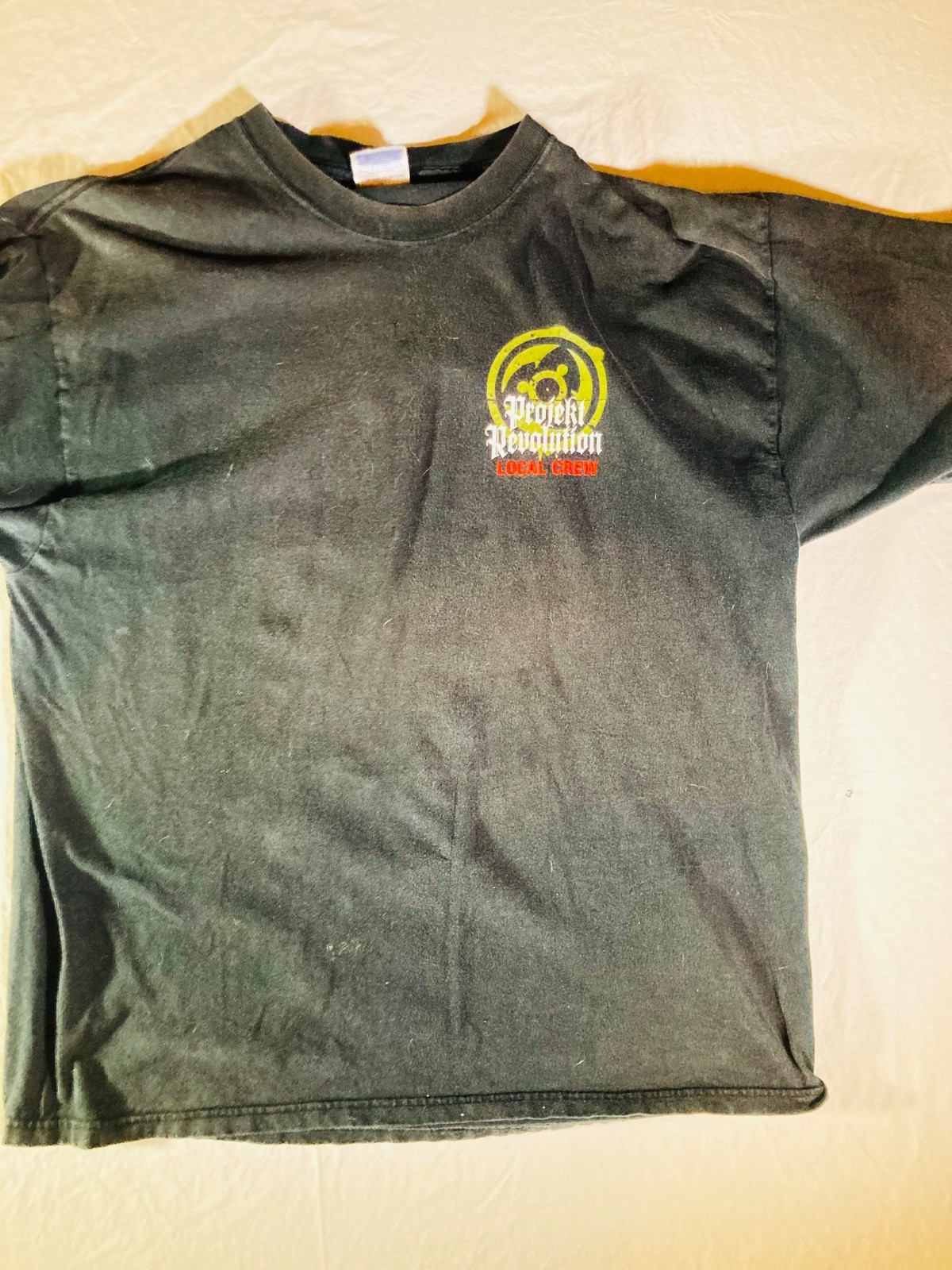 2001 Local Crew Concert Project Revolution T-Shirt XL Faded Black Cotton Graphic