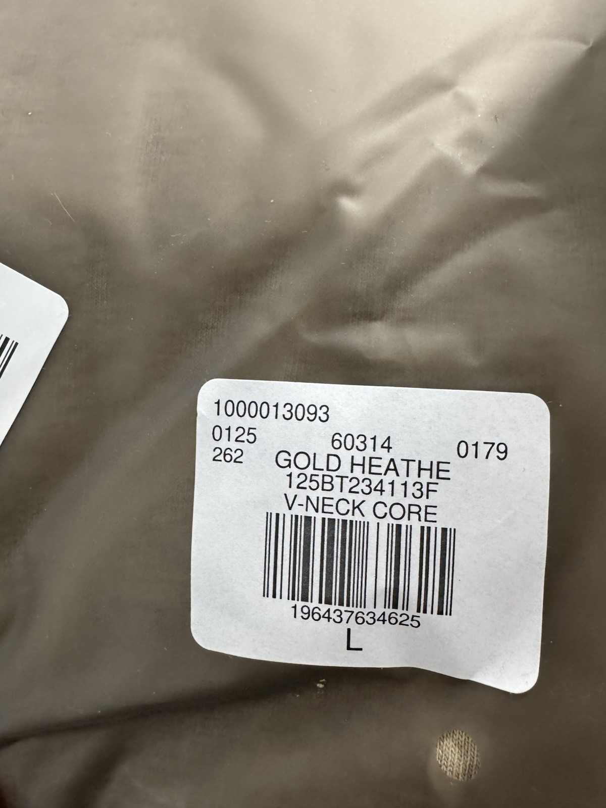 FEAR OF GOD Essentials V-Neck Gold Heather *LARGE*