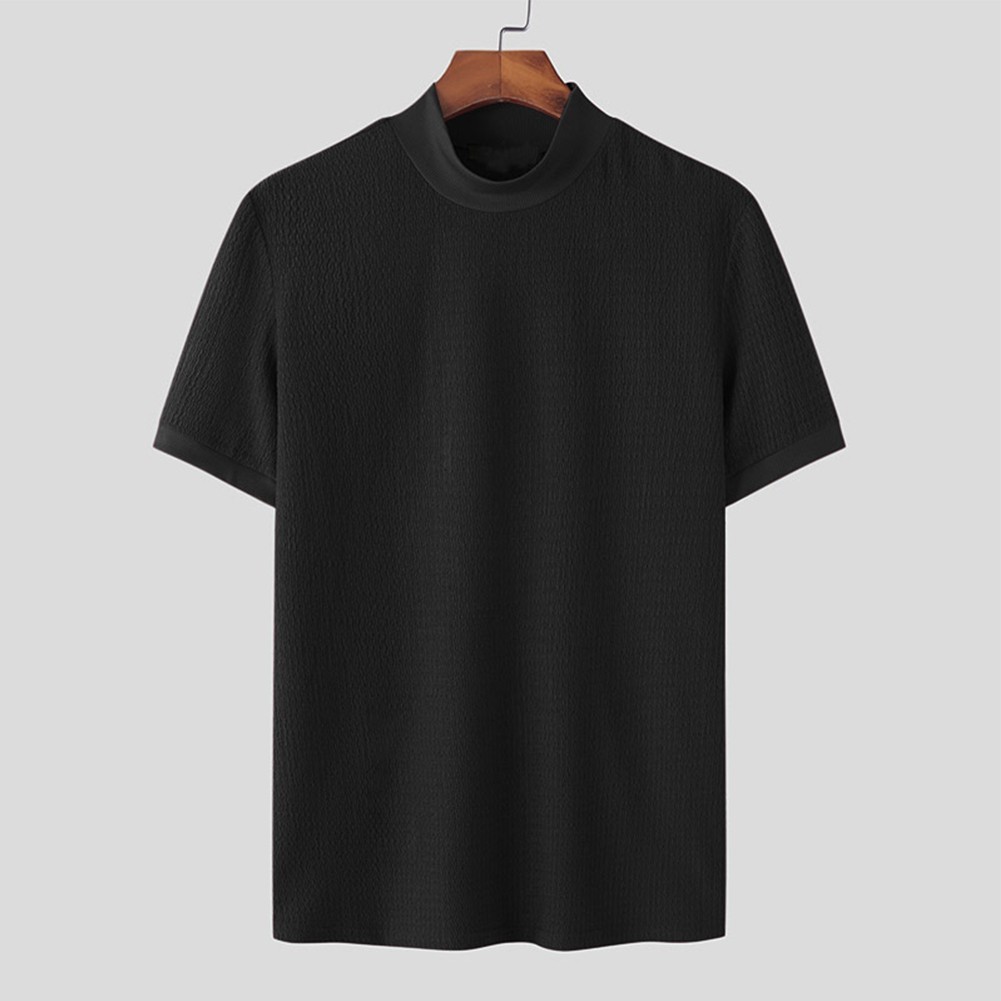 Mens KnitwearT-Shirts Mock Neck Sweater T-Shirt Turtleneck Undershirt