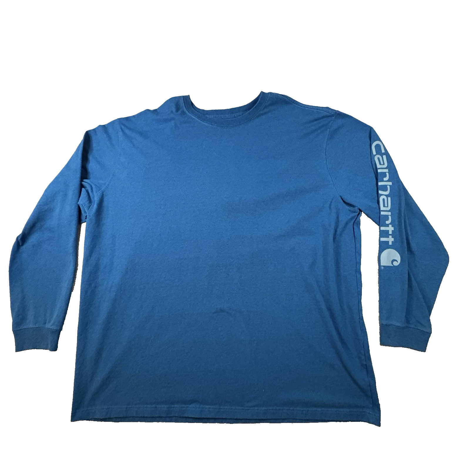 Carhartt Men’s 4XL Royal Blue Original Fit Logo Sleeve LS T Shirt K231 SEE DESCR