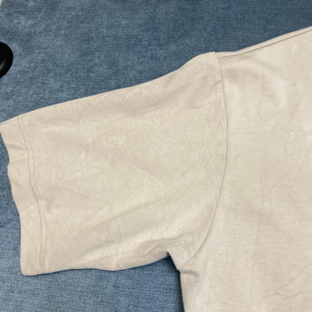 Uniqlo T Shirt Mens XL Beige Crew Neck Comfort Everyday Wear Summer Casual Tee