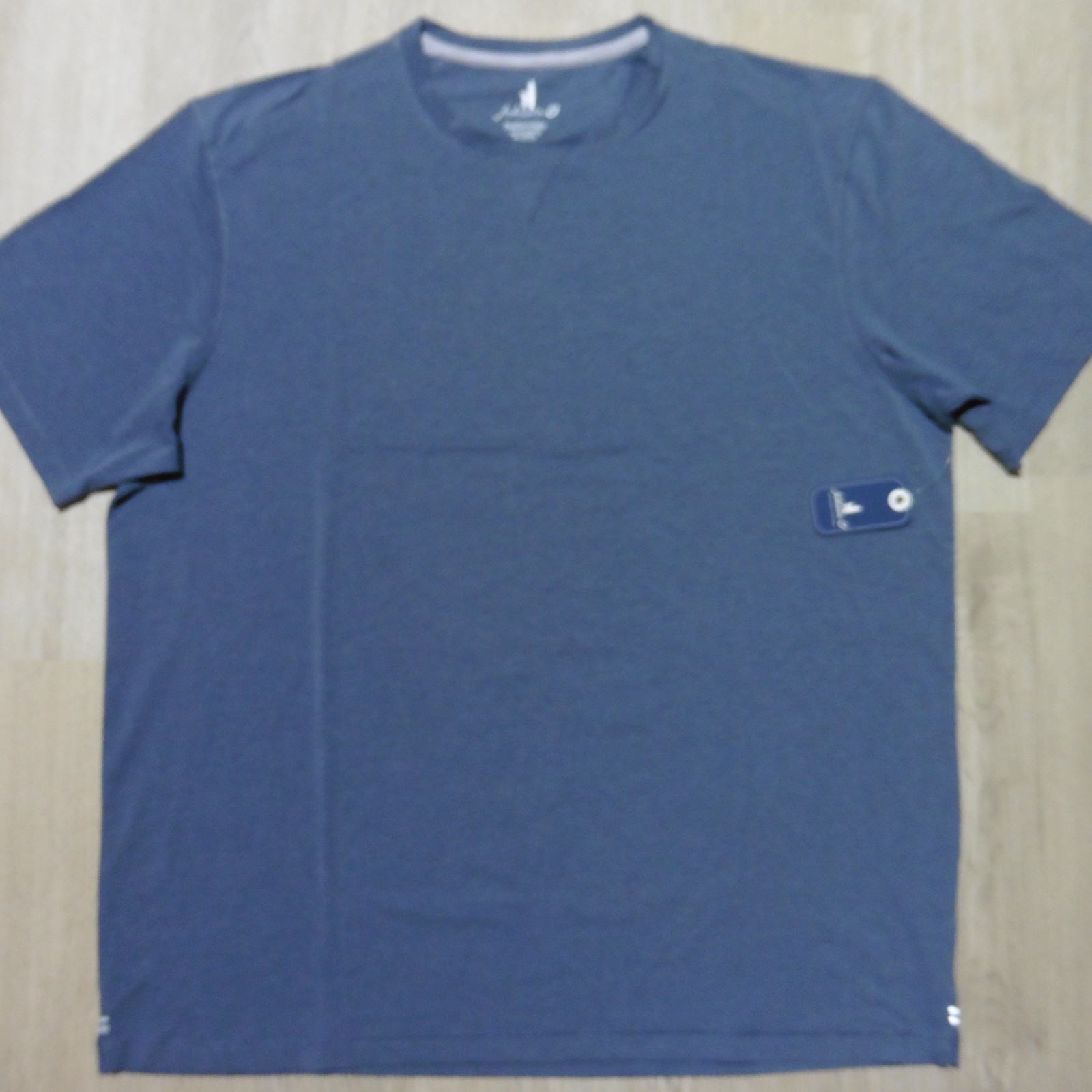 JOHNNIE O Mens L LARGE COURSE T SHIRT PERFORMANCE GOLF SHORT SLEEVE WAKE BLUE