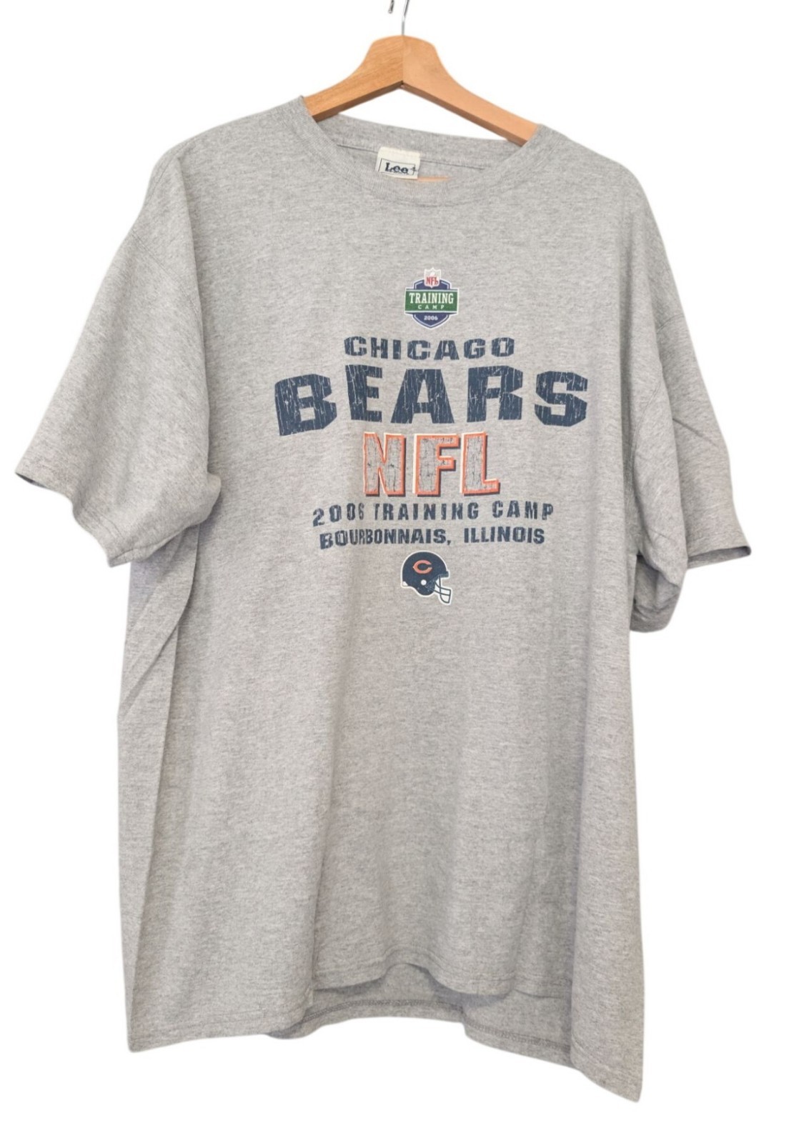 Vintage 2006 Chicago Bears Bourbonnais Training Camp T-Shirt XL Lee Sport Grey
