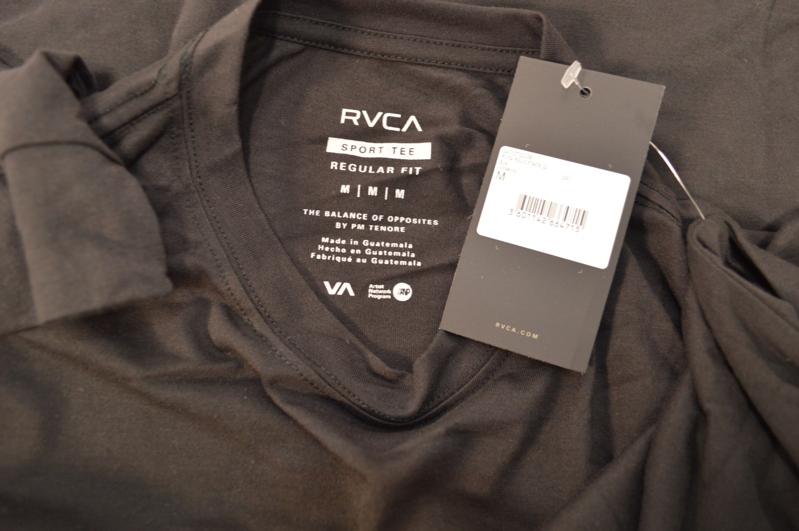 NWT RVCA VA RVCA Relic Stack Long Sleeve Black T-Shirt Size M