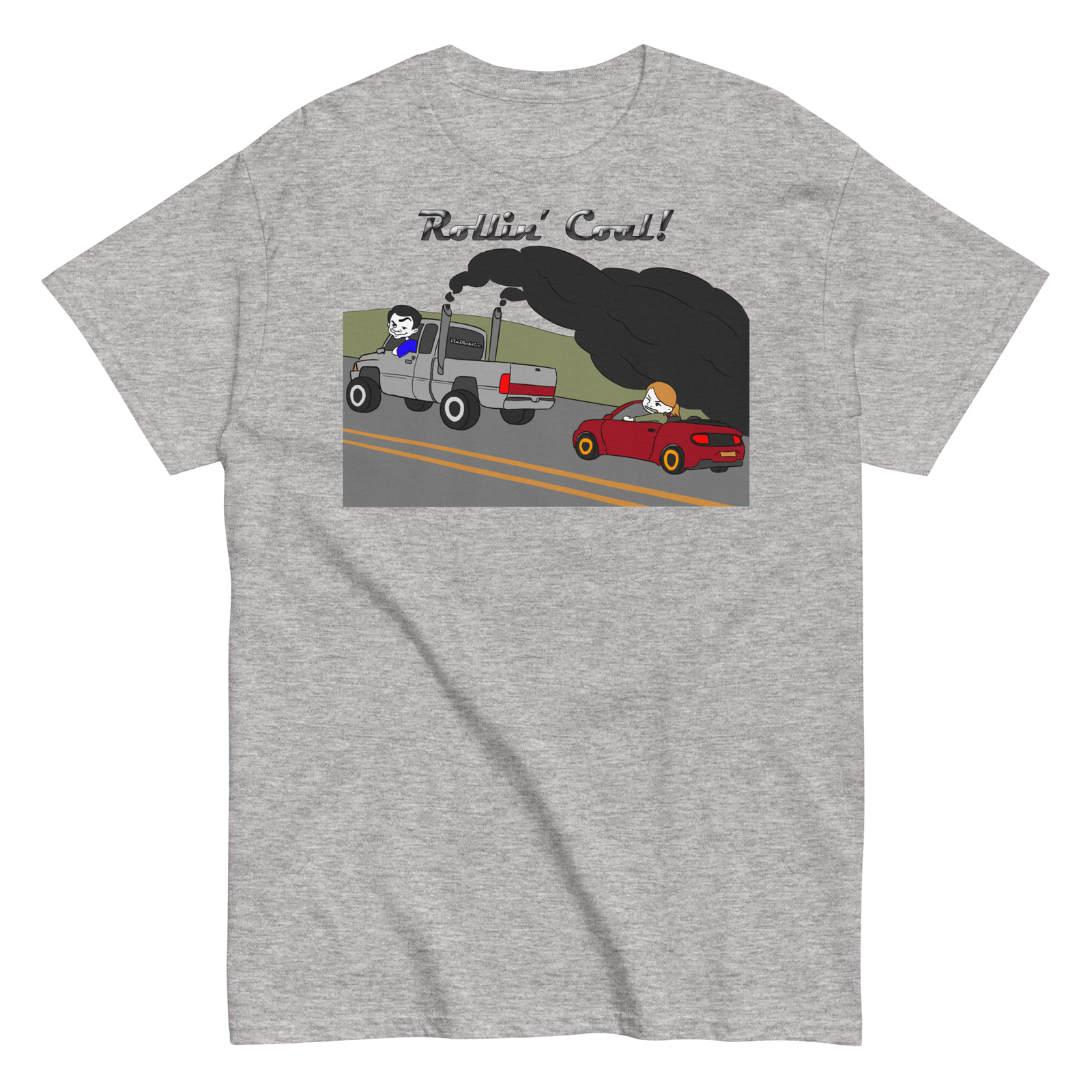 VinDicktive “Rollin Coal” Short Sleeve Grey T Shirt S M L XL XXL 3XL