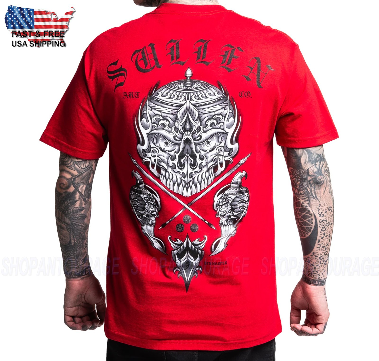 Sullen Art Collective Harper Badge Standard SCM7808 Short Sleeve Men`s T-shirt
