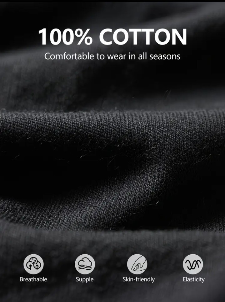 Essential Black T-shirt Short Sleeve Cotton Tee 3xl