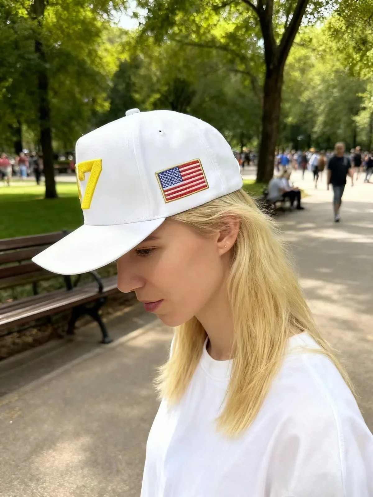 new USA Baseball Cap with Gold Embroidery – Premium Patriotic Style