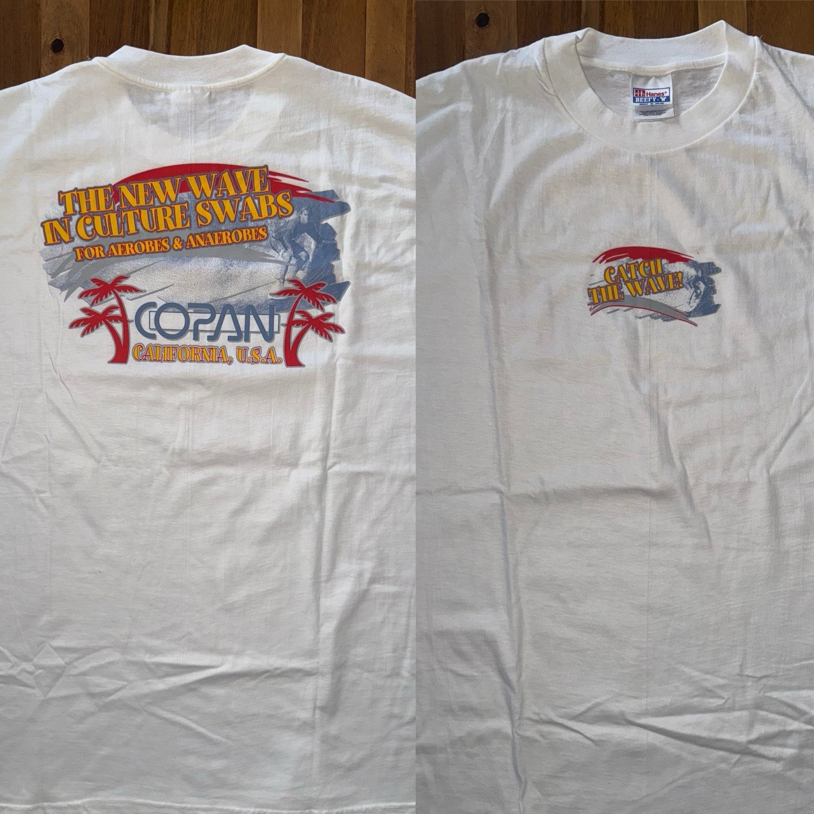 Vintage 90s Biotech Science Tech T-Shirt XL COPAN Culture Swabs