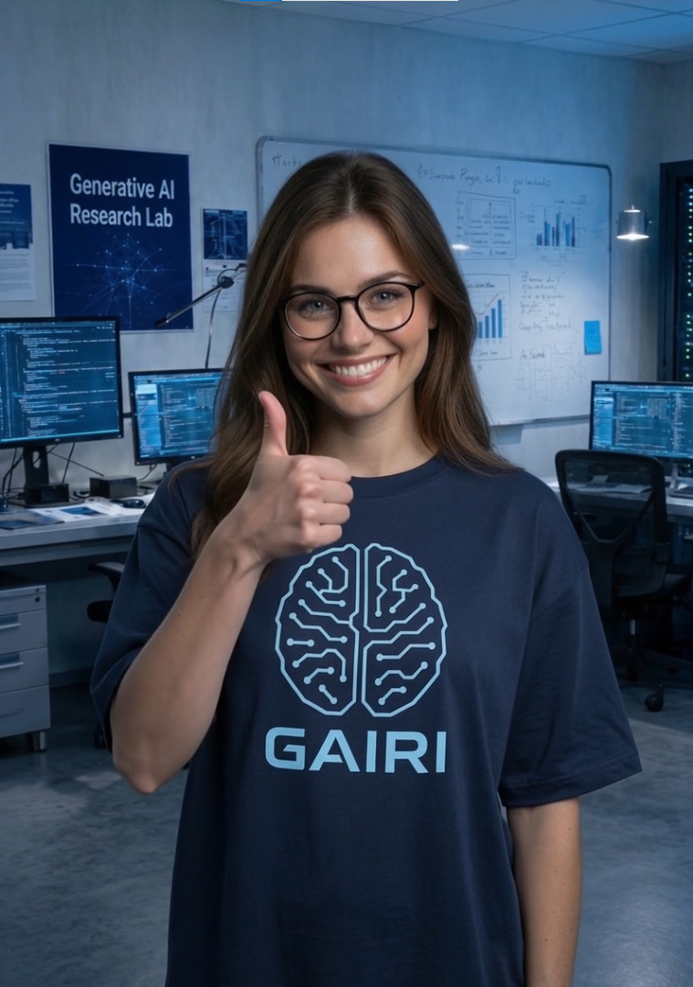 GAIRI – Generative AI Research Institute Unisex Graphic T-Shirt Navy or Gray