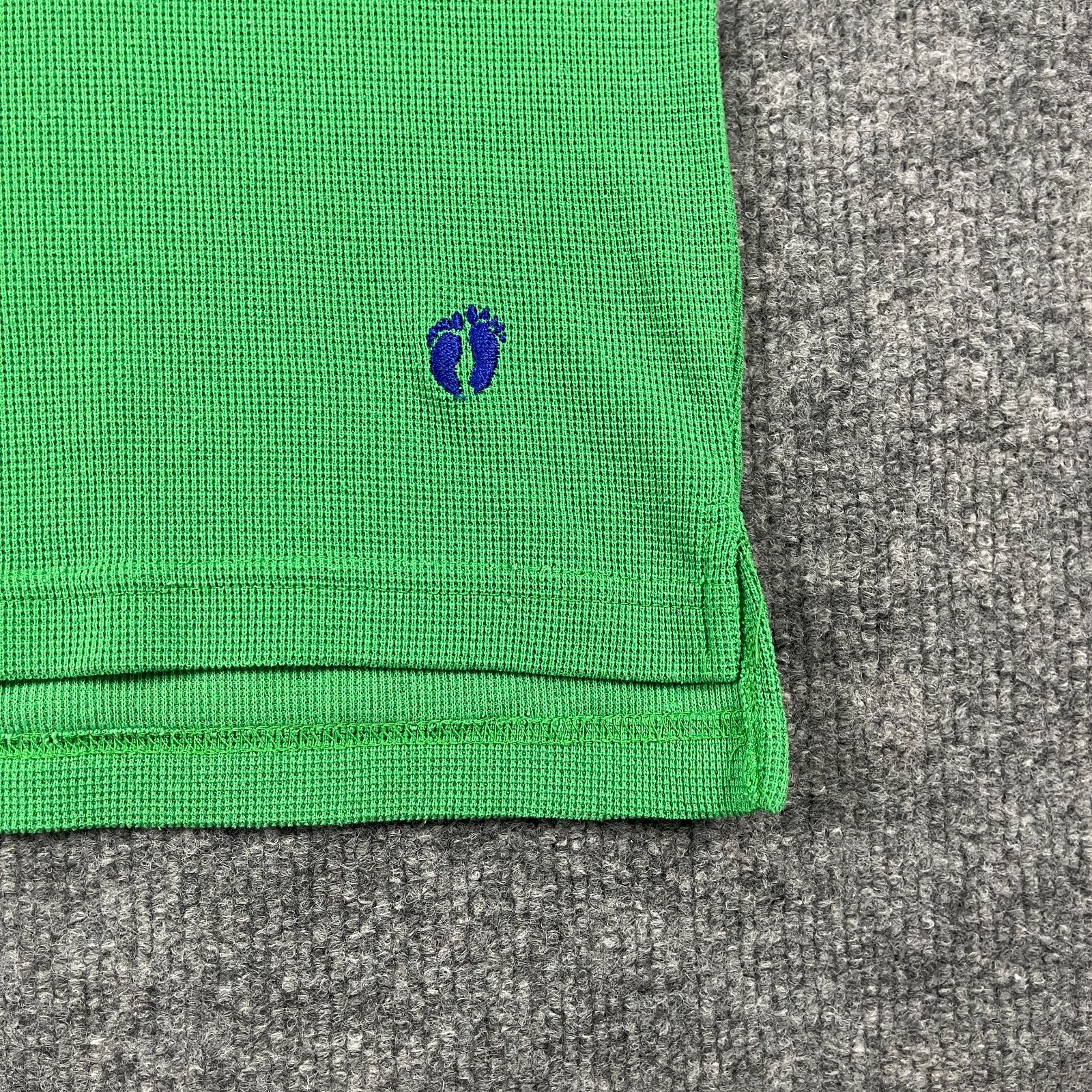 Vintage 80s Hang-Ten Waffle Knit Raglan Shirt TEENS XS 14×18 Green White