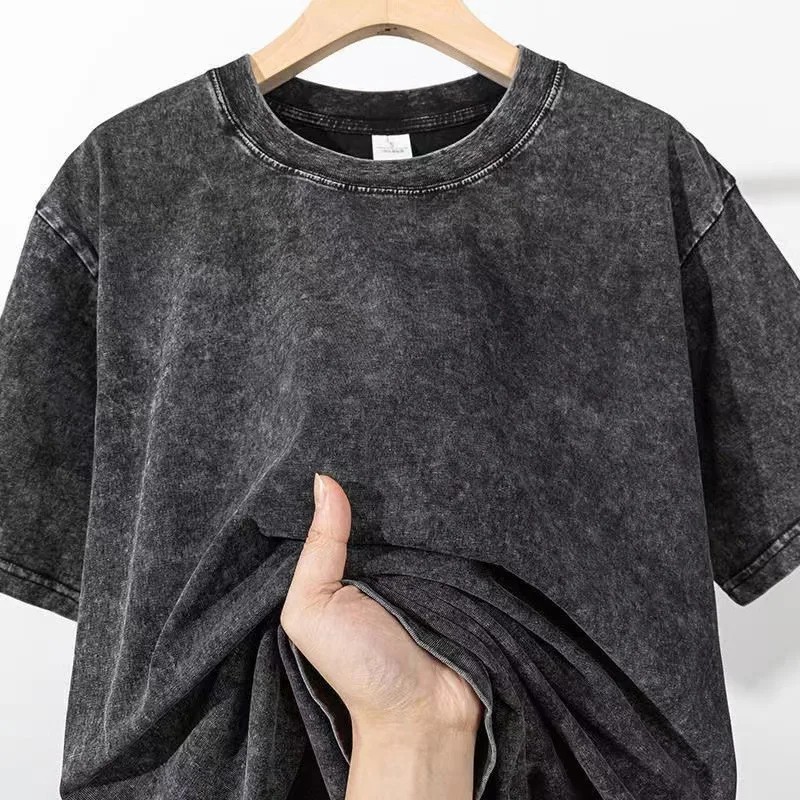 Vintage Washed T Shirt Men Women Oversized Tee 100% Cotton Casual Streetwear