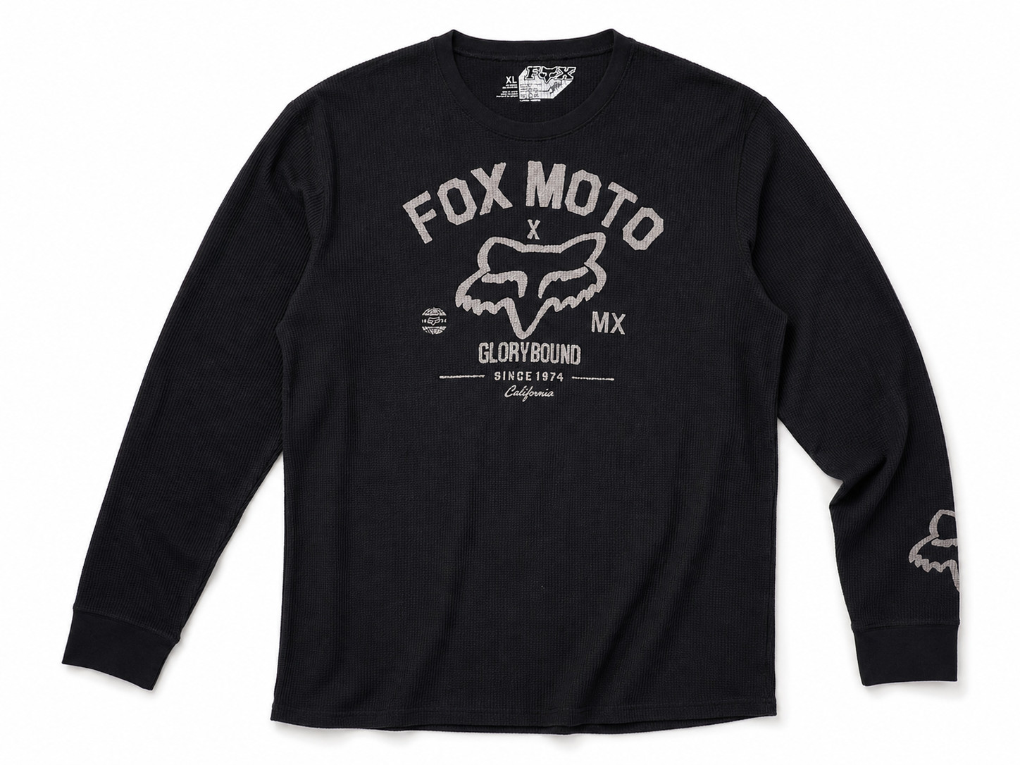 Men’s Fox Moto Glory Bound Racing Waffle Shirt Size XL Long Sleeve Thermal Knit