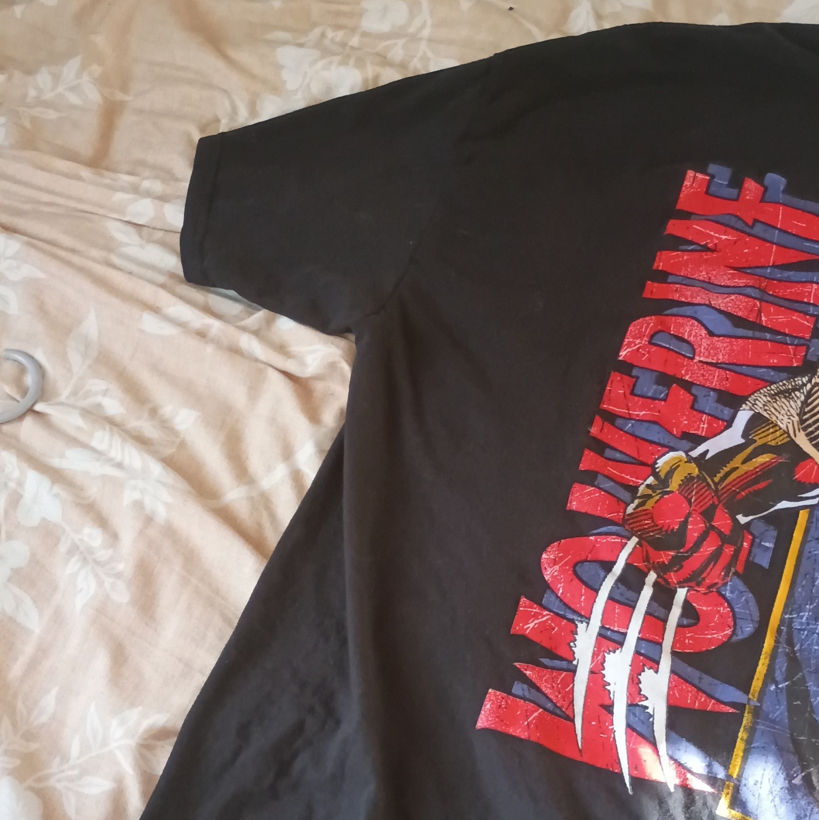 Marvel Wolverine Graphic Print Black Cotton Crew Neck T-Shirt Men’s 3XL