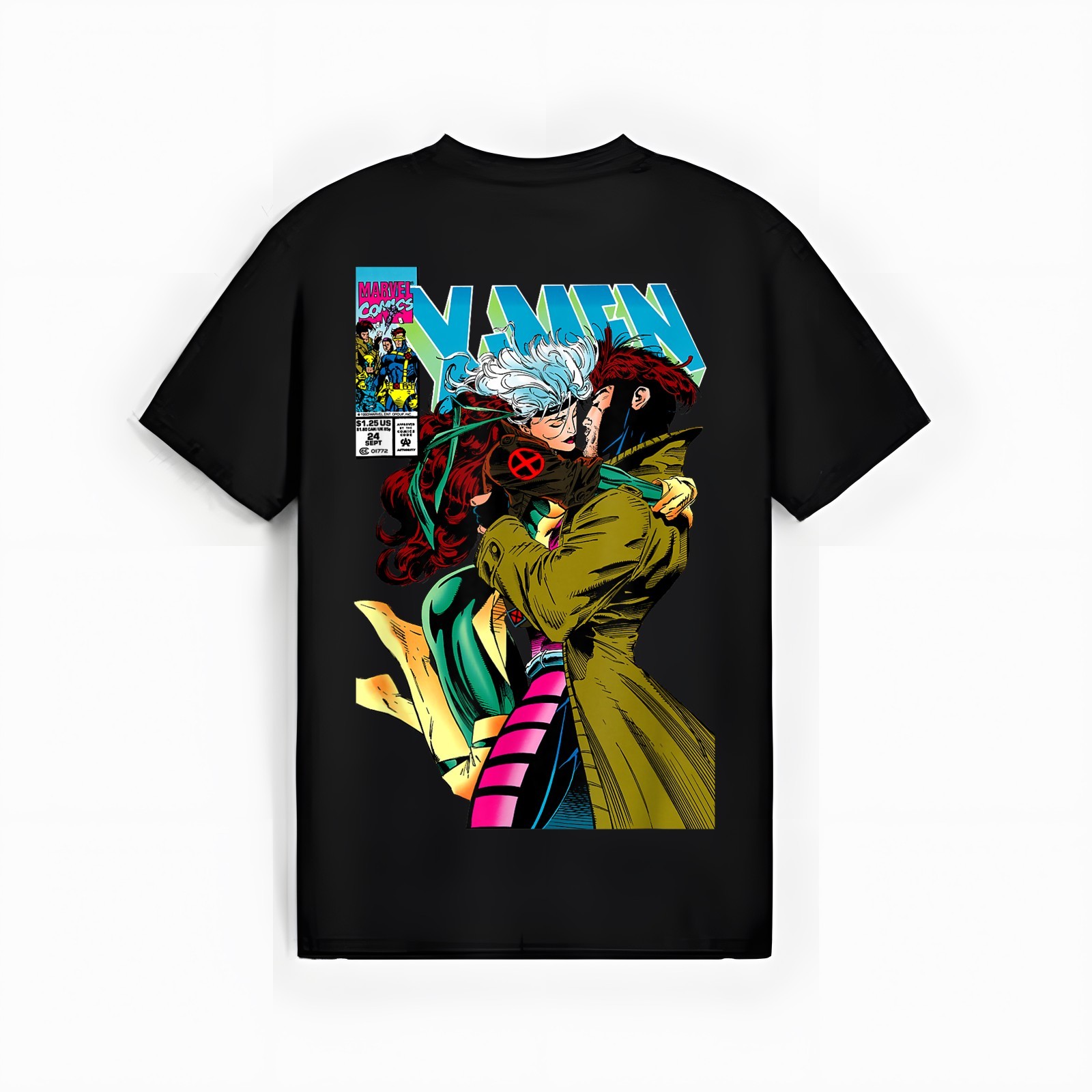 Marvel X-Men Gambit & Rogue Beautiful Couple Cover T-Shirt