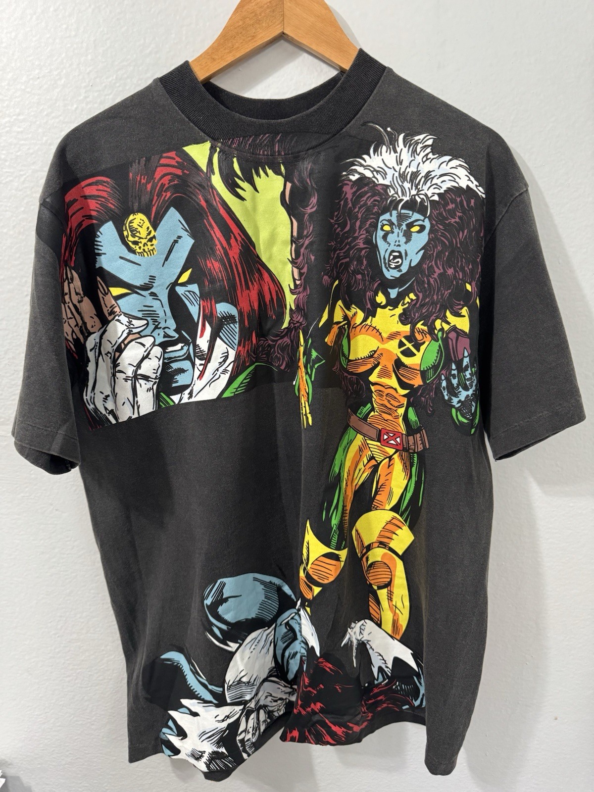 Rush X Beyond Rogue X Men Graphic T Shirt Marvel Anime Style L 21.5×26