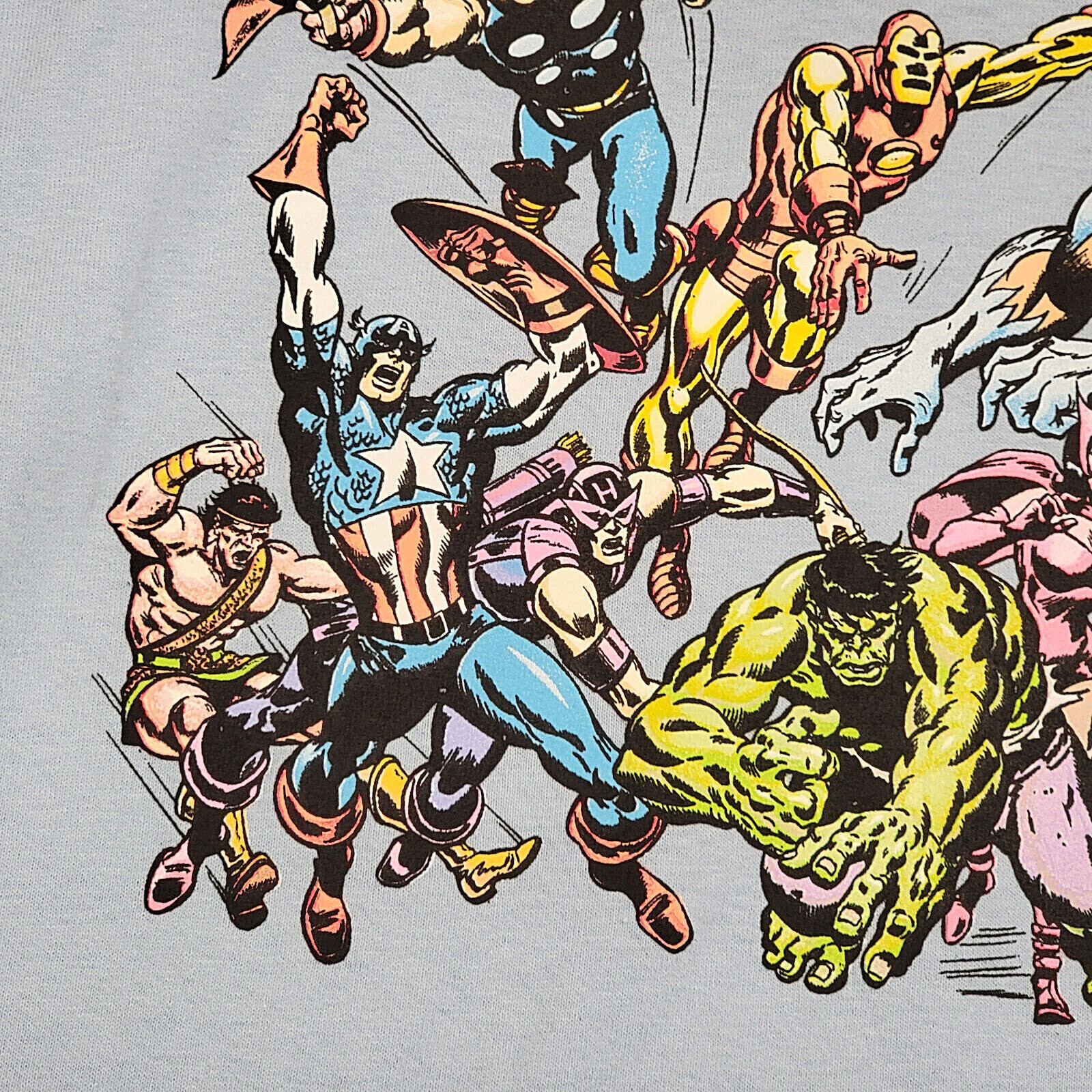 MARVEL Comics Mens 2XL XXL Blue Golden Age Aventures Hulk Thor Cpt America NWT