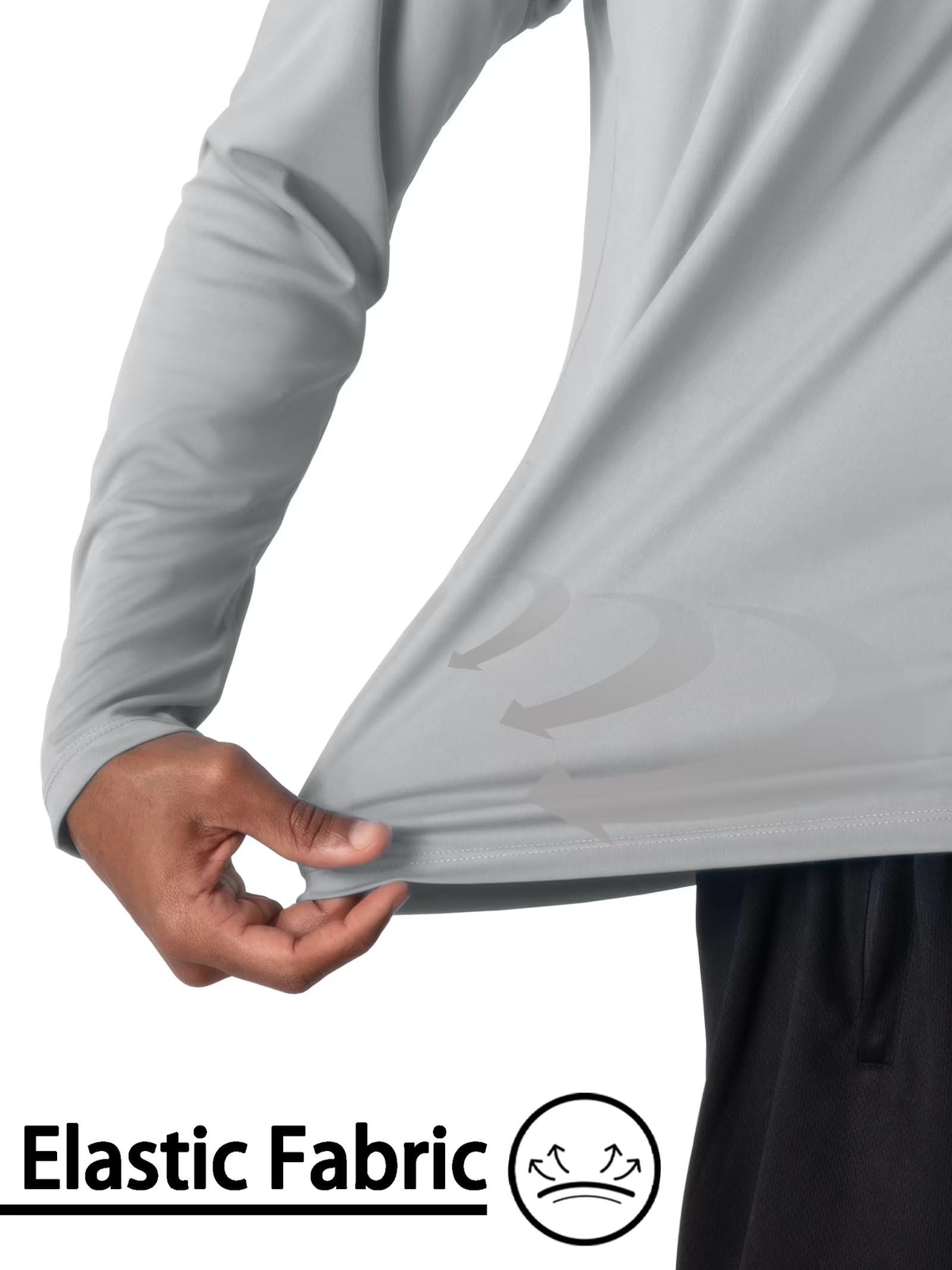 UPF50+ Men’s Long Sleeve T-Shirts UV Sun Protection Quick Dry Fishing Shirts Tee