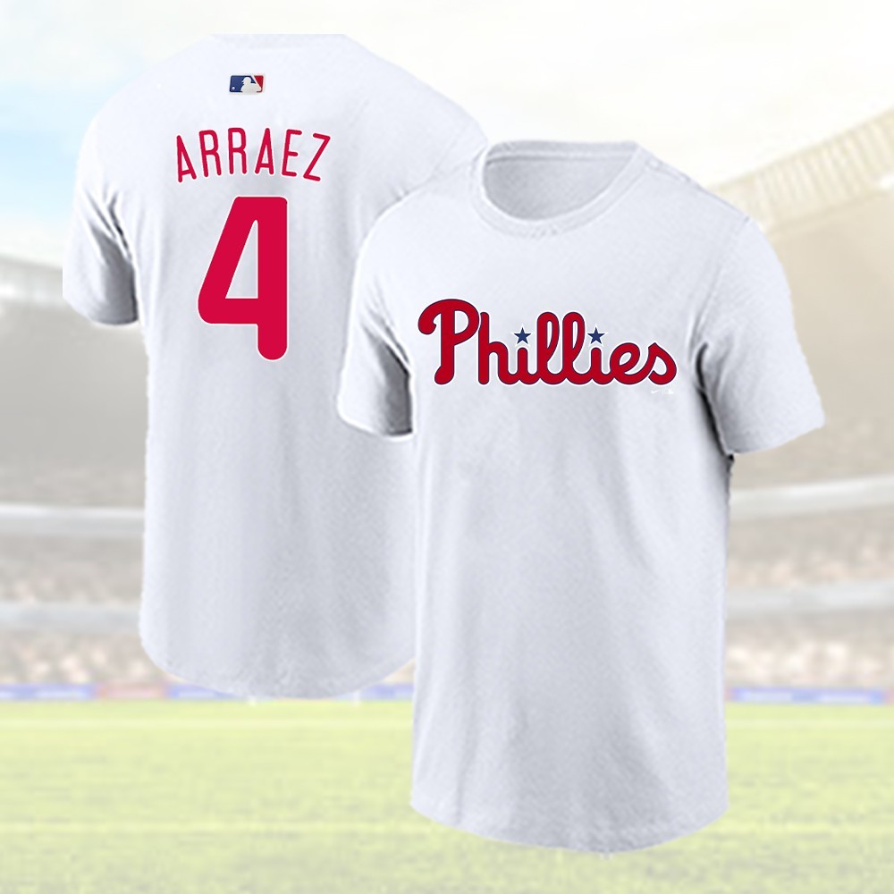⭐️Welcome Luis Arraez #4 PhiladelphiaBaseball Team Name & Number Tee Fan Gift