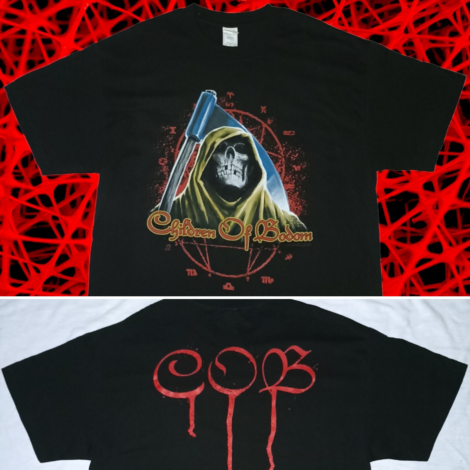 Vtg DEADSTOCK 2009 Children of Bodom Gnostic Reaper AAA Alstyle T-Shirt Size XL