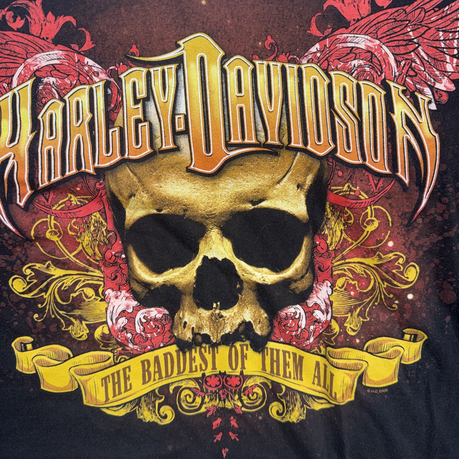Harley Davidson Men’s Graphic Print Riding High Engine T-shirt Sz 3XL