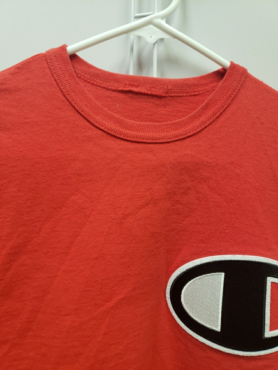 Champion Men Size S Red Heritage Big C Logo T-shirt Streetwear Athleisure No Tag