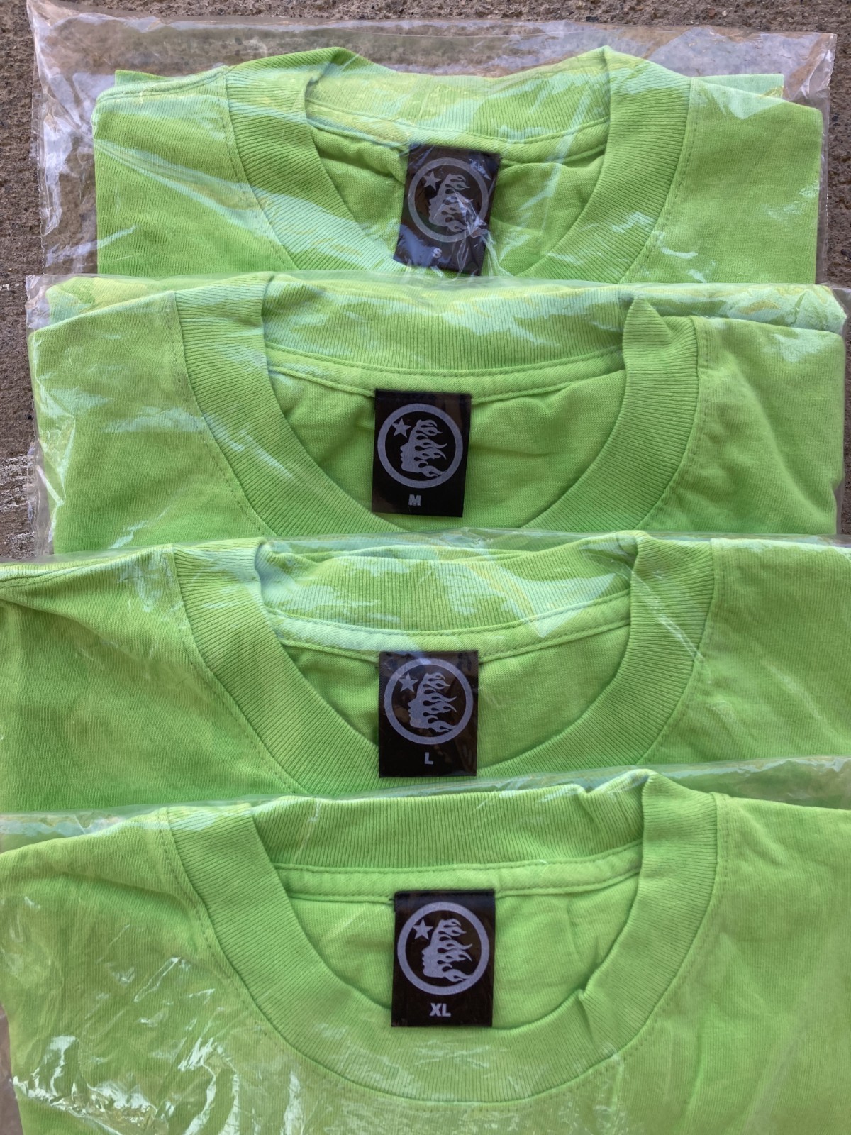 Hellstar Studios Path To Paradise Jesus Tee Neon Green Purple Pink Splat Cross