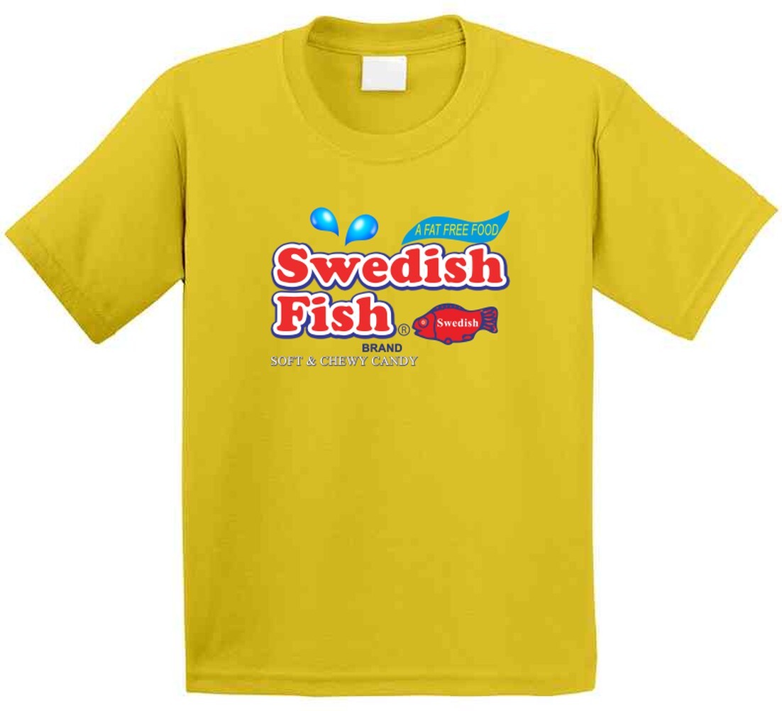 Swedish Fish Soft And Chewy Candy T Shirt Sweats Candy Unisex Top Tee Retro Vint