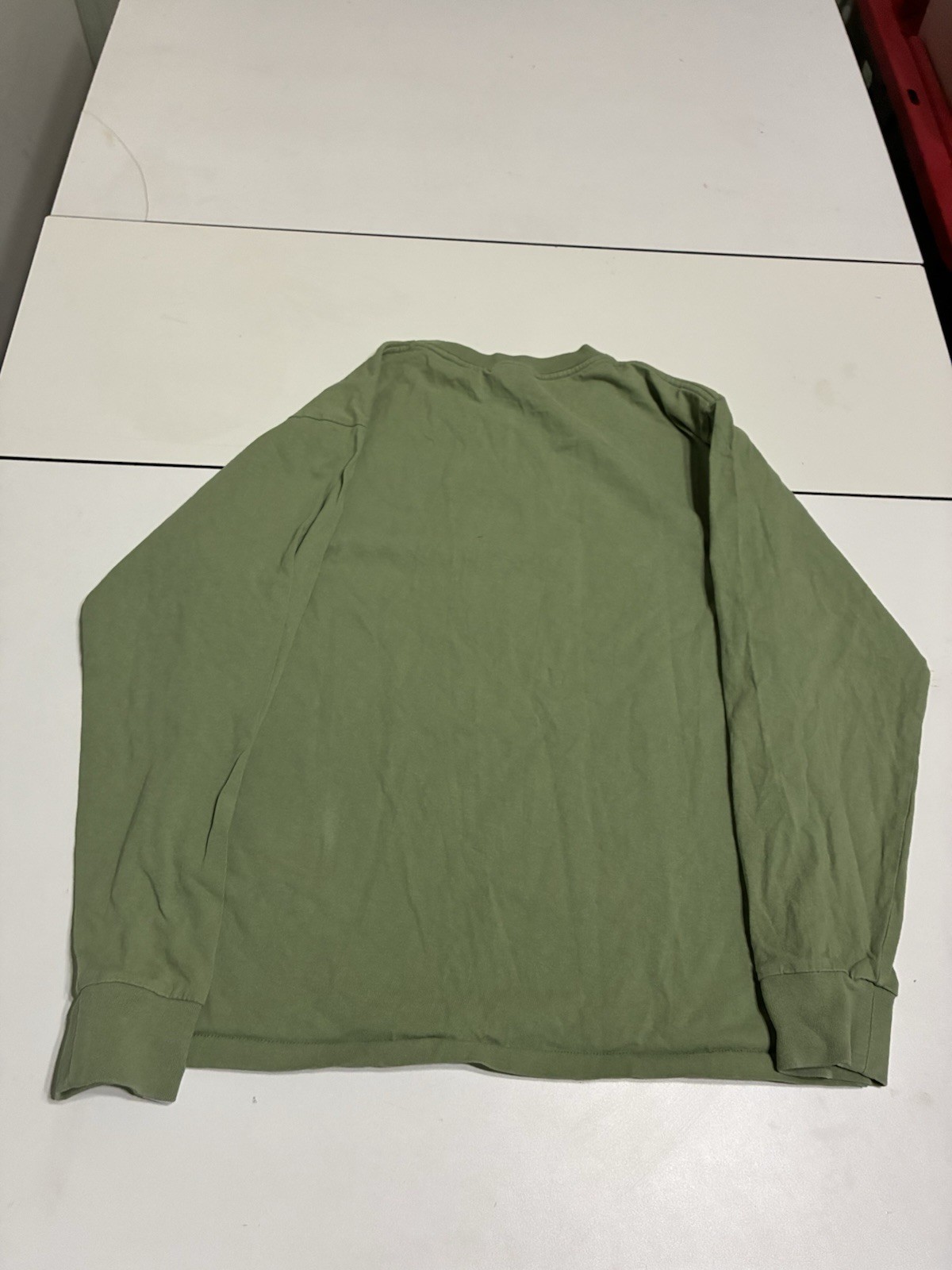 Vintage BAPE A Bathing Ape Shirt Medium Olive Long Sleeve Skater Streetwear Y2K