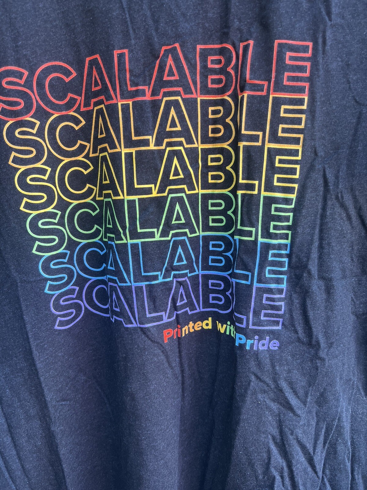 Bella Canvas Unisex Cotton/Poly Tee “SCALABLE “ Printed With Pride Size L NWOT