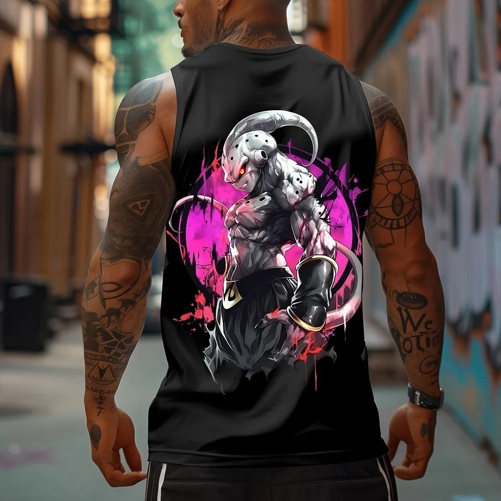 Ball Goku Anime Printed Pure Cotton Tank Top American Men’s and