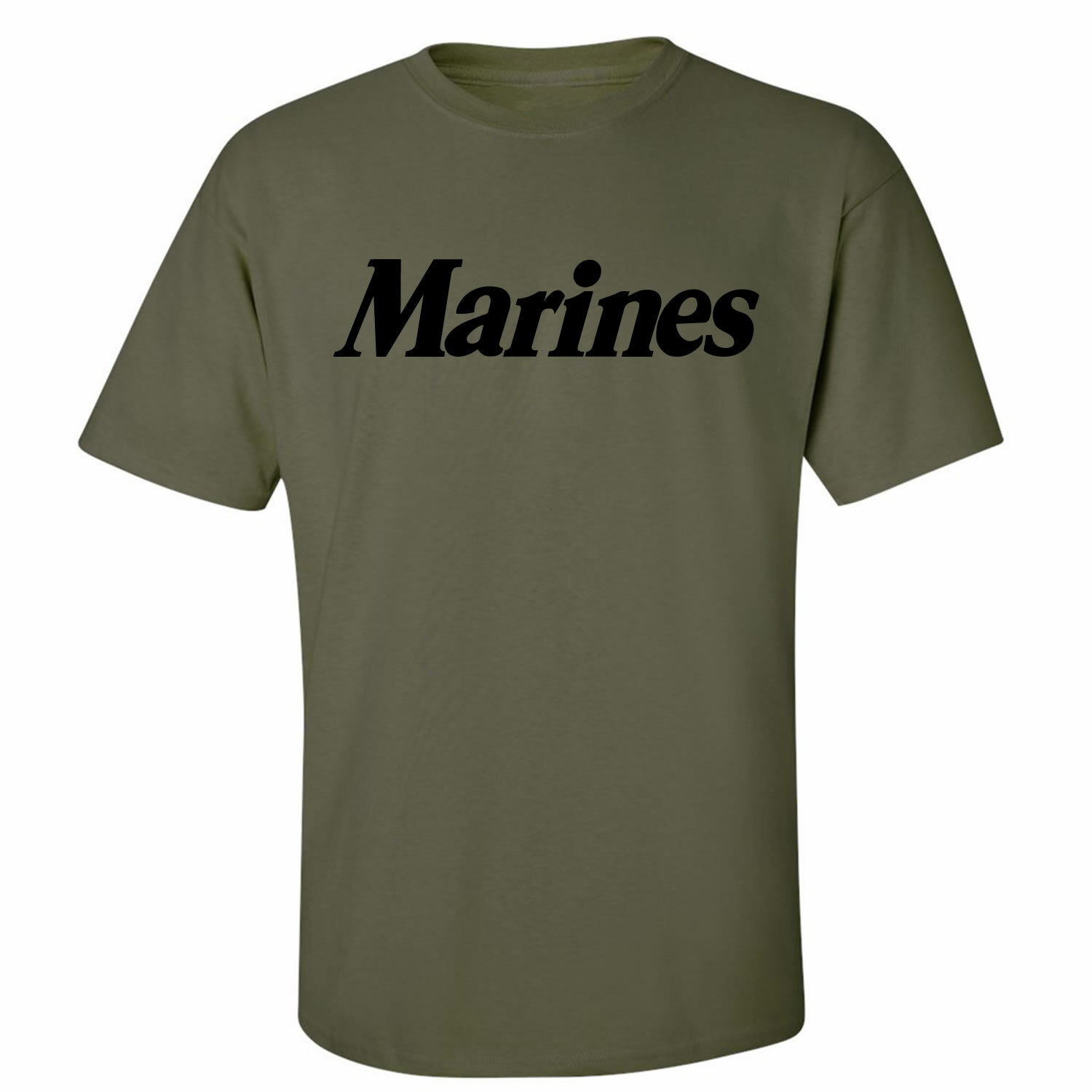 US Marines Short Sleeve T-Shirt in Military Green – Adult Small to 5X
