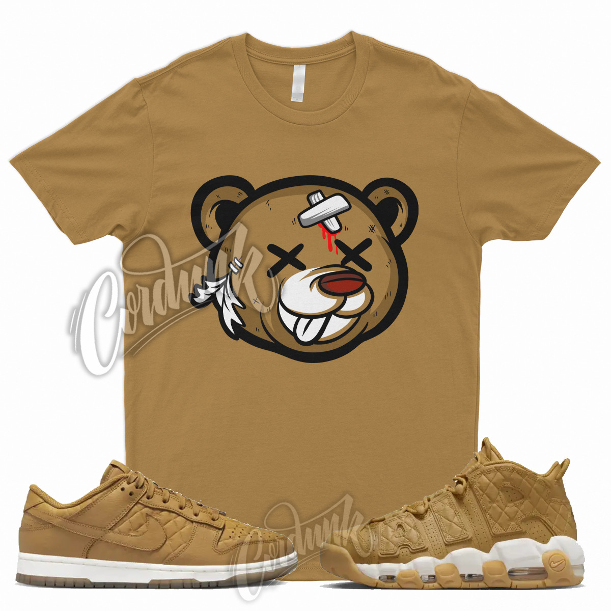 DB Shirt for Dunk Low Wheat Gum Light Brown Flax Air More Uptempo Griffey